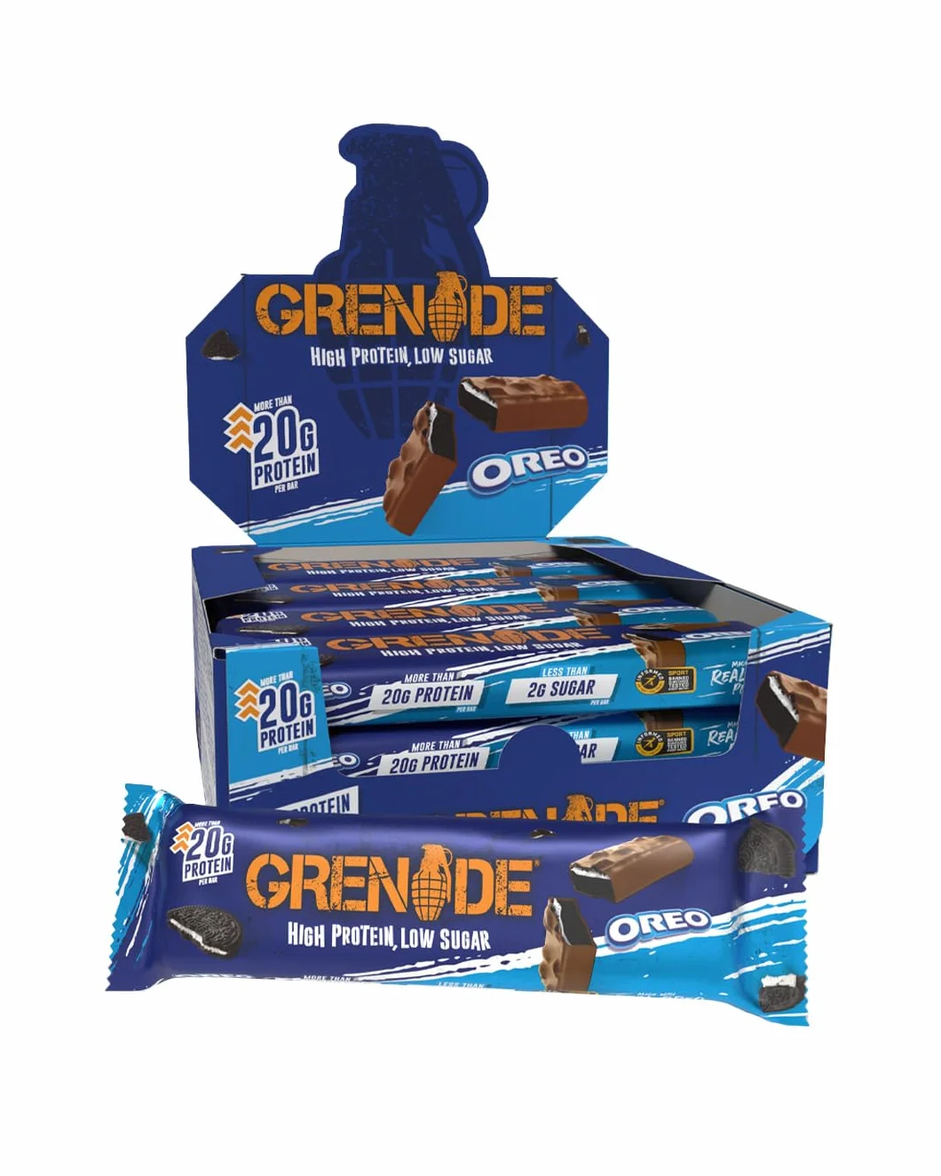 Grenade Barretta Proteica a Basso contenuto di Zuccheri OREO 12 x 60 g