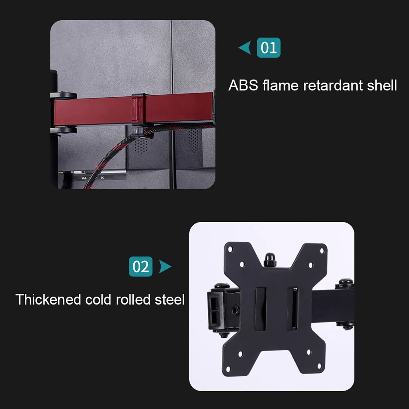 Supporto per Doppio Monitor, Braccio Snodato Completamente Articolato, Supporto per Monitor con Rotazione, Inclinazione E Altezza Regolabili, Compatibile con Schermi da 10 A 27 Pollici.