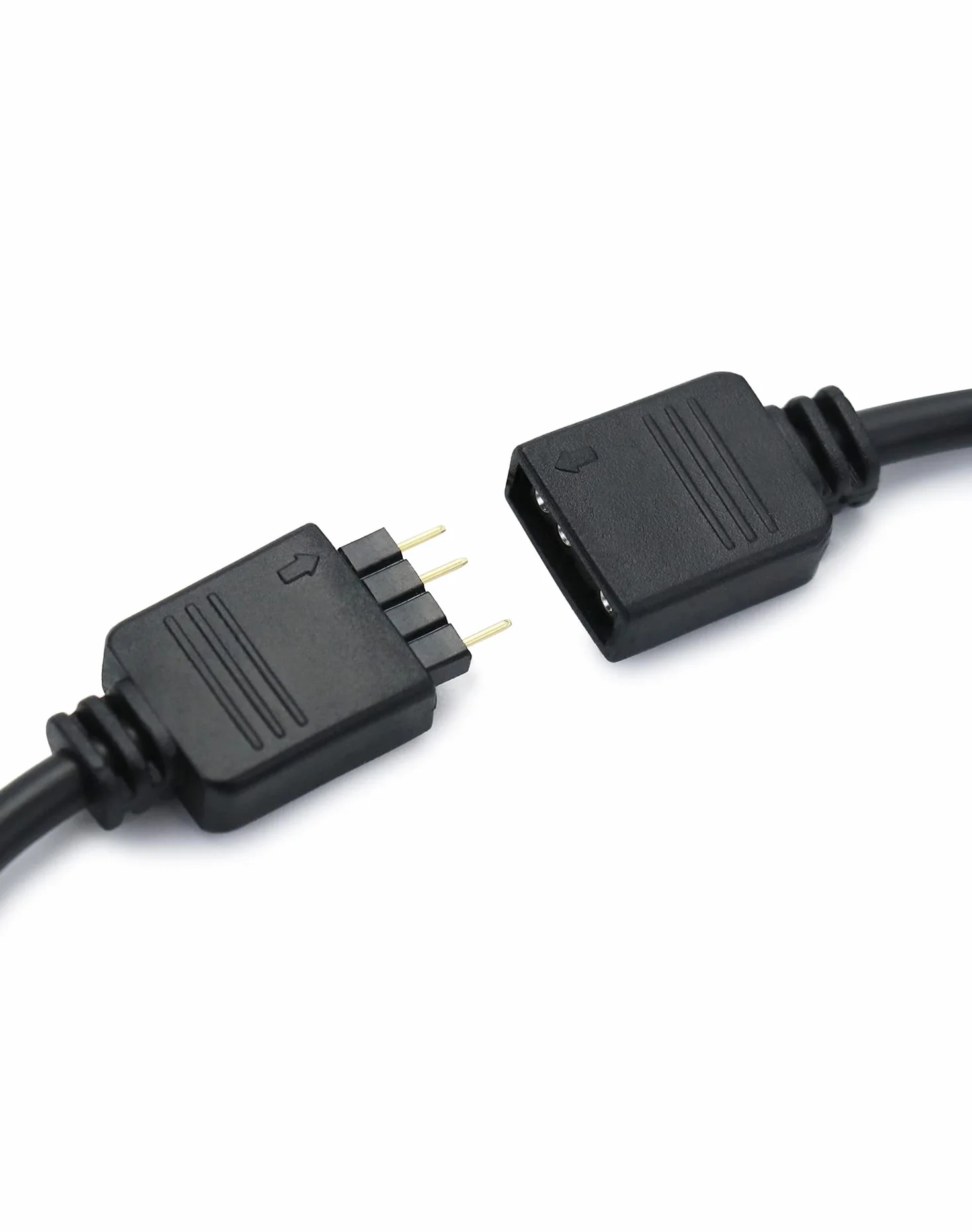QWORK® Cavo splitter ARGB, 5 V, 3 pin, splitter argb, 1 presa su 3 spine, 30 cm, per dissipatore CPU e ventola ARGB 5 V