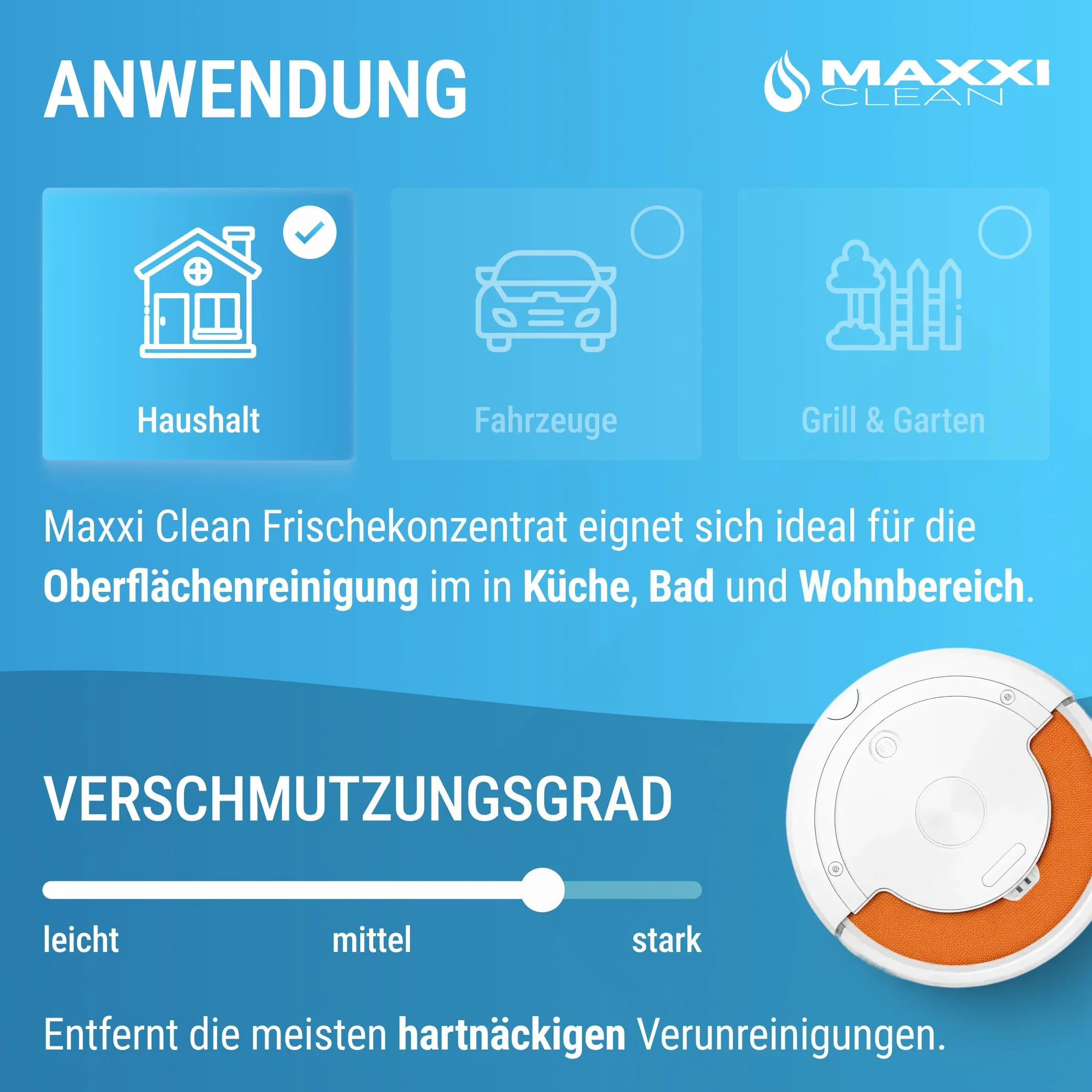 Maxxi Clean Detergente 750 ml per robot di pulizia - detergente pavimenti concentrato