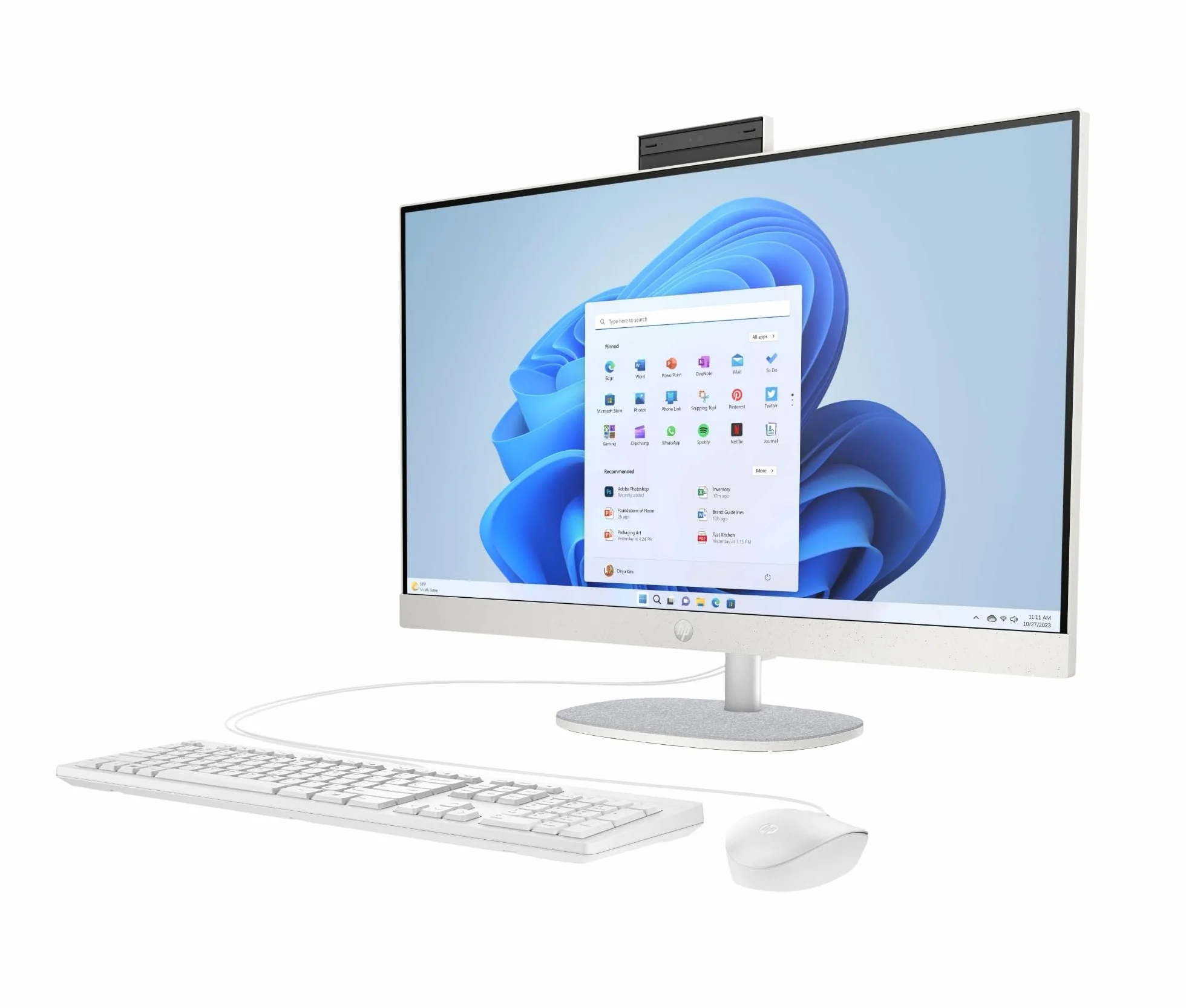 HP 27-cr1003sl All-in-One PC 27" IPS FHD Non Touch Intel Core Ultra 7 155H 16GB RAM 1TB SSD Windows 11 Desktop Bianco