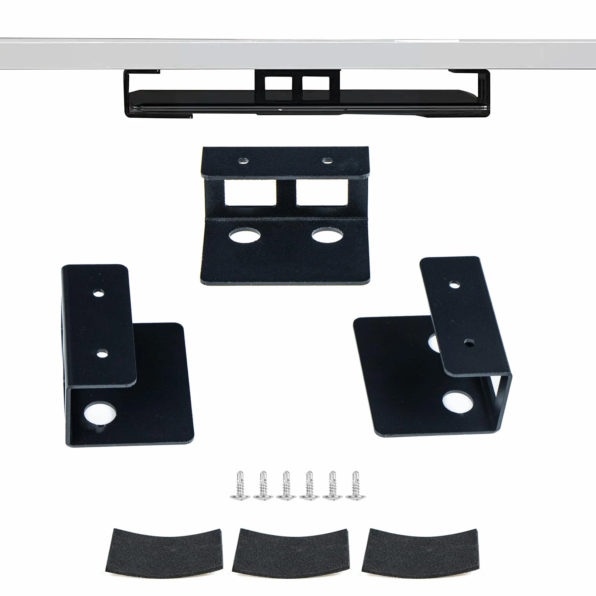 Supporto Laptop Sotto Scrivania in Alluminio - Mensola Portatile Con Vite per Computer, Risparmio di Spazio, Compatibile Con 0-40 mm, Nero