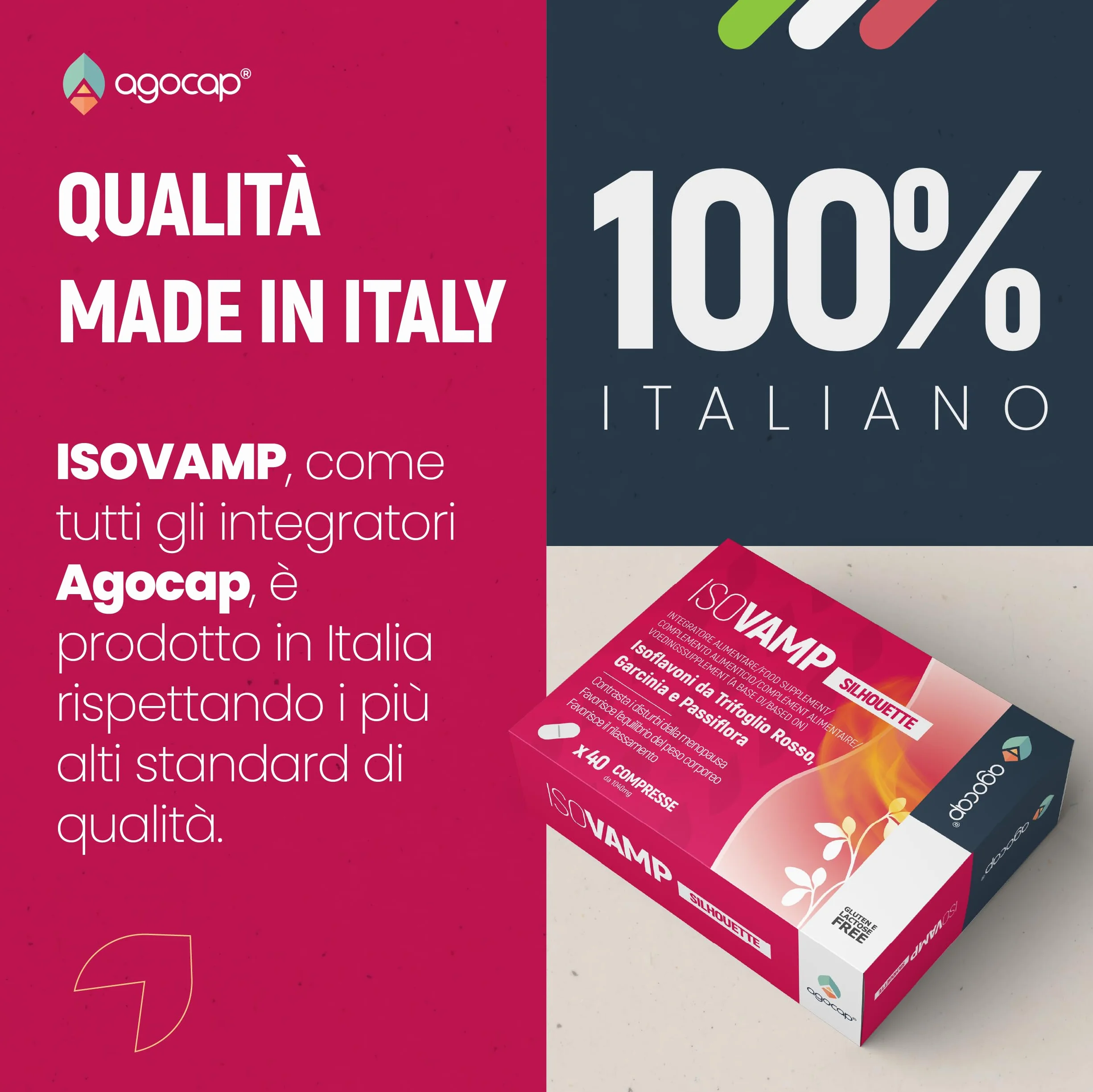 Agocap Isovamp integratore menopausa Trifoglio Rosso Cimicifuga vampate calore sbalzi umore