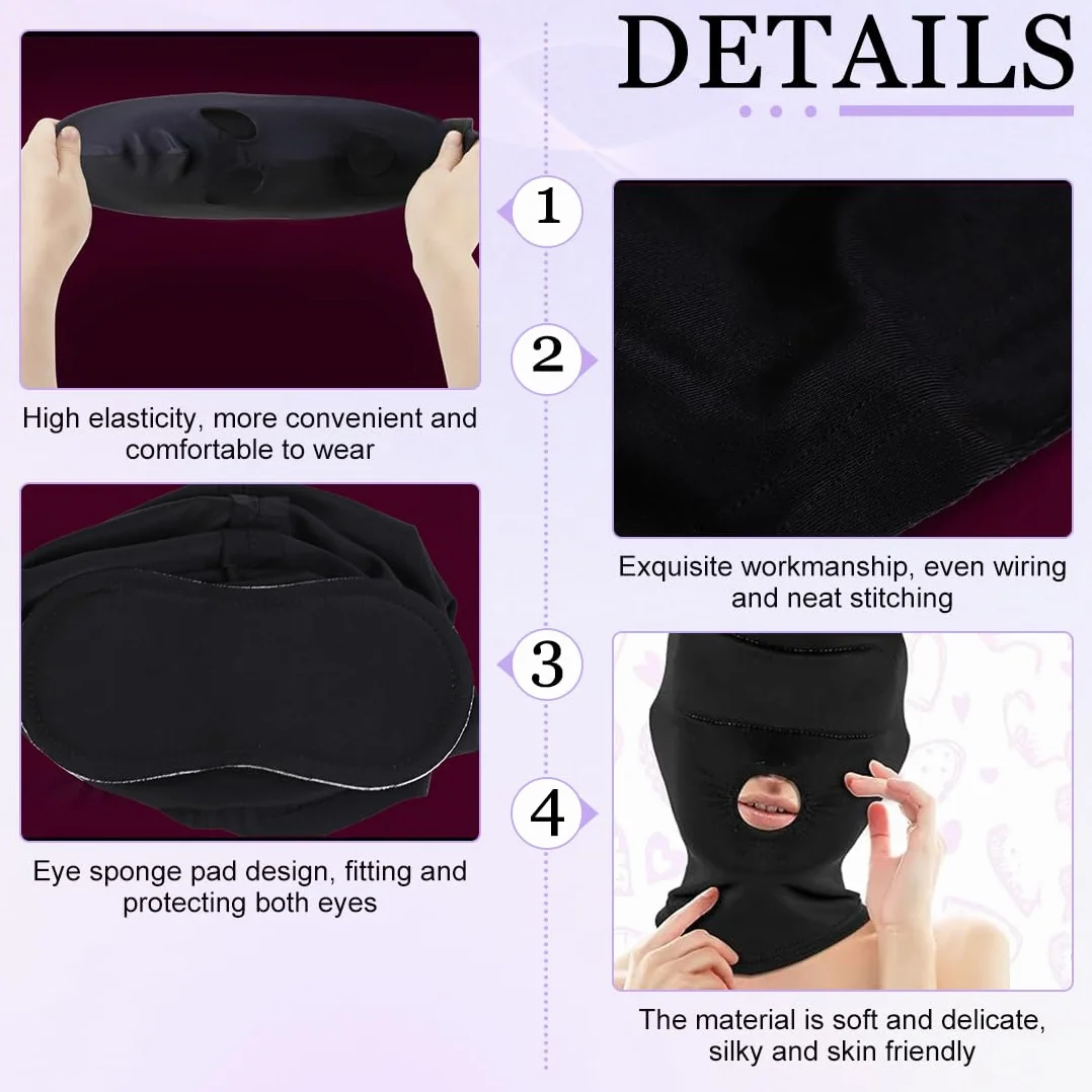 Maschera BDSM universale 2 Pezzi per uomo donna bondage fetish