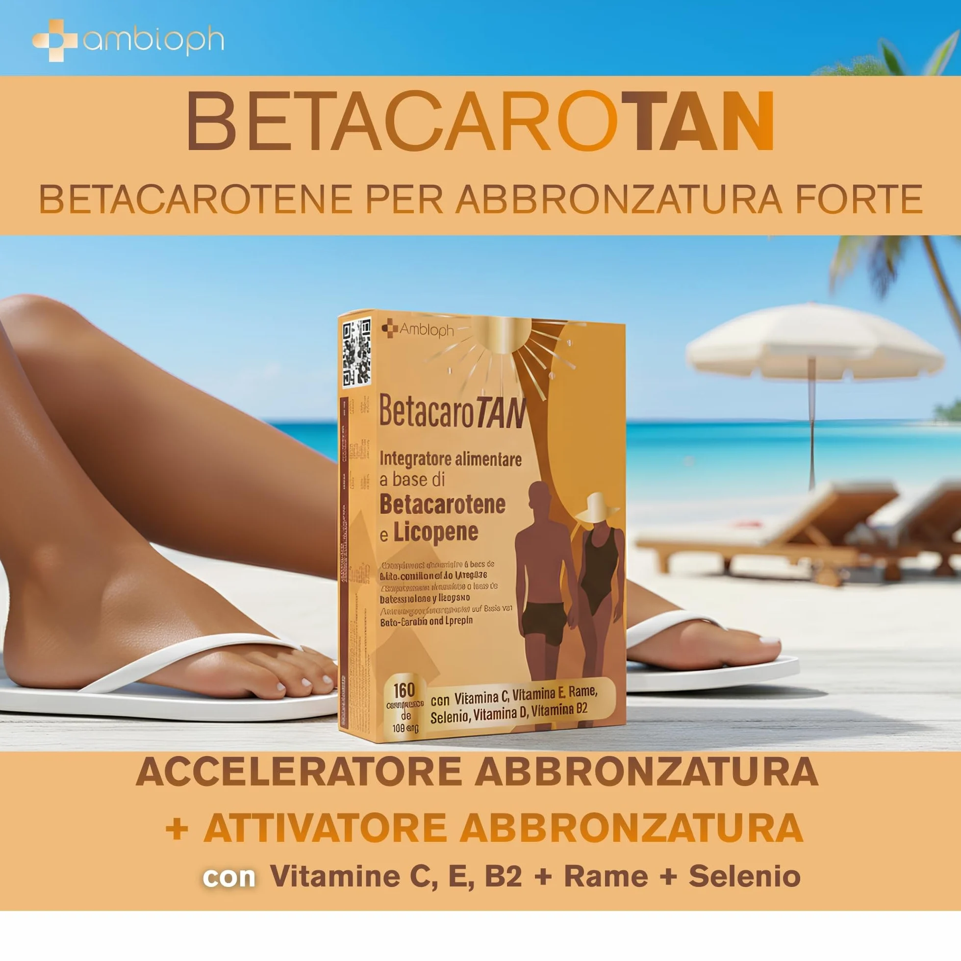 BETACAROTENE Integratore abbronzatura con Betacarotene Forte Altamente dosato Carotenoidi da Carote e vitamine