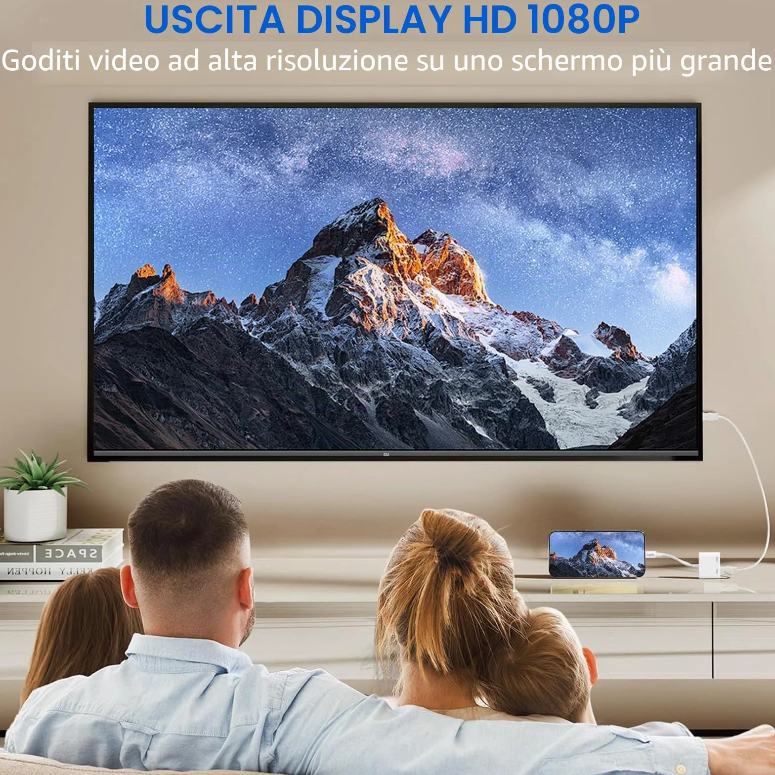 Loydia Adattatore HDMI per iPhone, Adattatore AV Digitale HDMI Lightning a hdmi adattatore 4k 1080P HD di Sincronizzazione Video e Audio per iPhone, Compatibile con TV/Proiettore/Monitor,Plug and Play