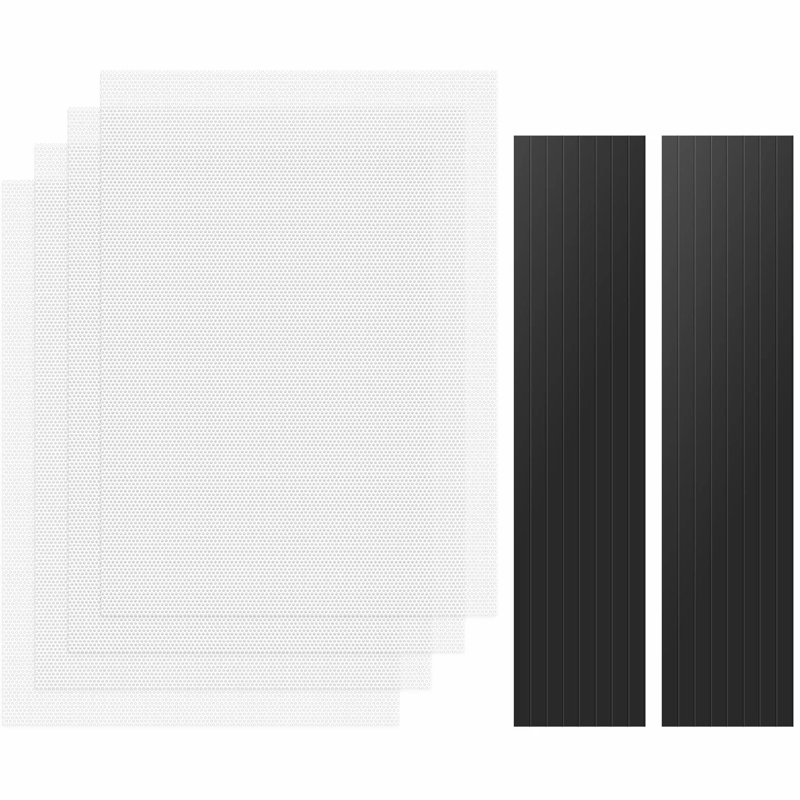 MoKo 400x300 mm Filtro Antipolvere PC, 4 Pezzi DIY Rete Antipolvere in PVC con Cornice Magnetica, Griglia a Rete PC Filtro Anti-Polvere Ventola di Raffreddamento per Computer per Case PC - Bianco