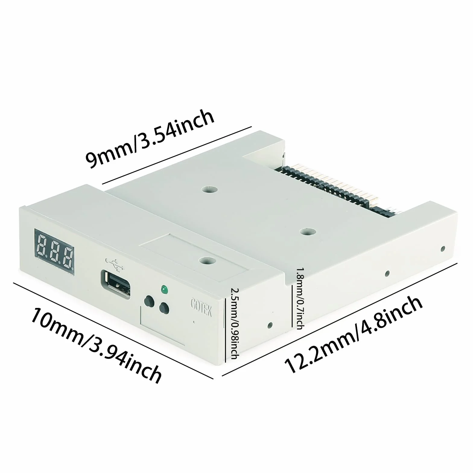 Gotek Floppy Emulator SFR1M44-U100 Emulatore SSD 1,44 MB USB 3,5"