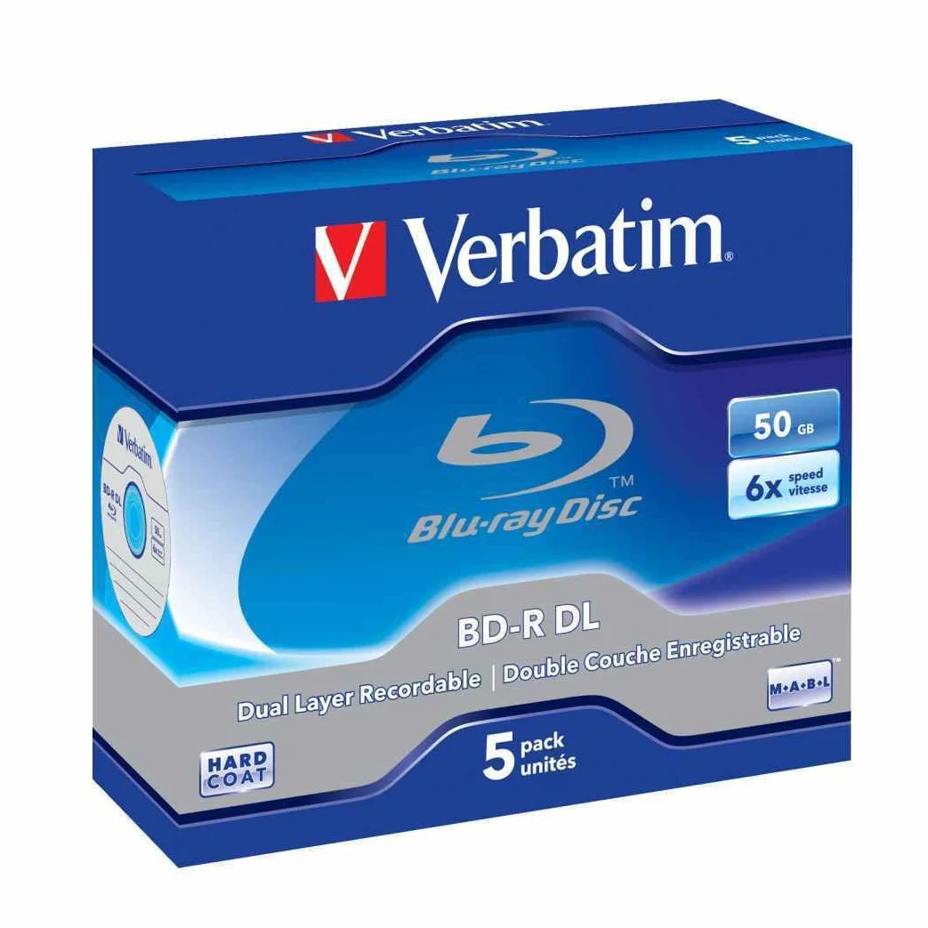 Verbatim 43748 Blu-ray registrabile (BD-R), Confezione da 5