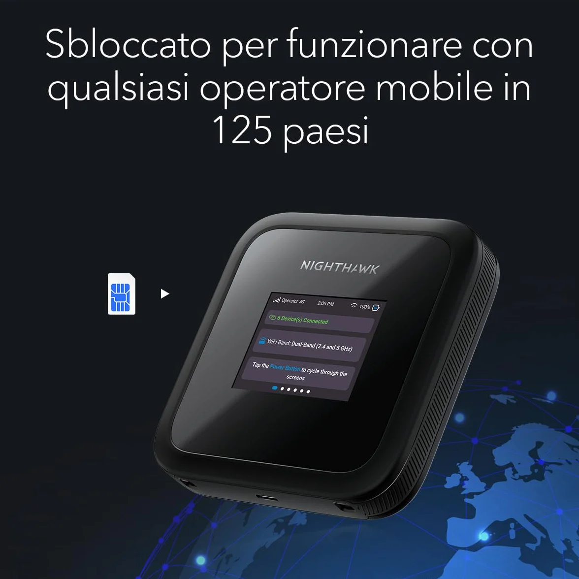 NETGEAR Nighthawk M3 Router 5G Modem portatile WiFi 6 Hotspot MH3150
