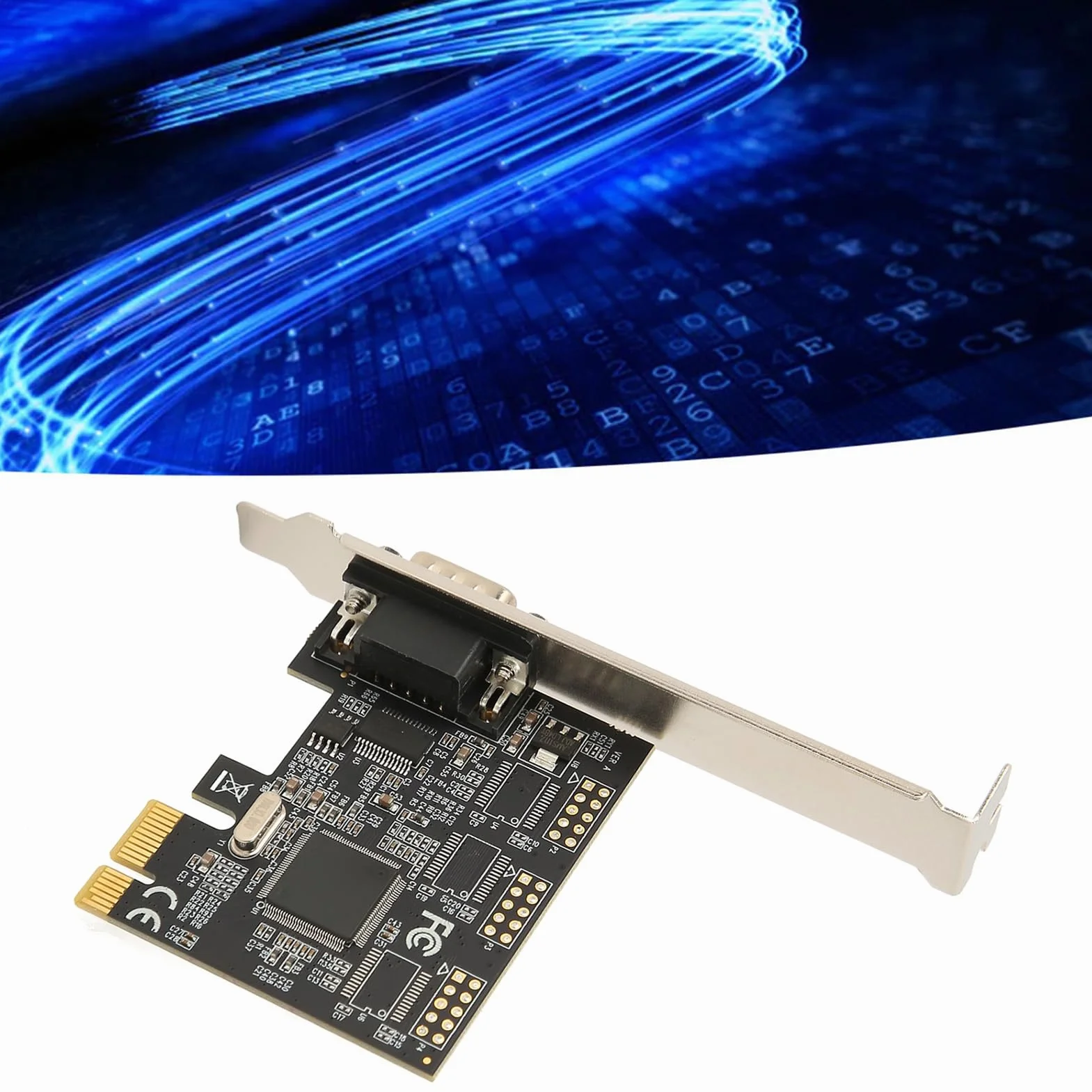 Scheda Adattatore Seriale PCI Express RS232 a 1 Porta, Scheda Controller Host Seriale PCIe RS232, Scheda Adattatore Seriale PCIe X1 a RS232 per DOS Linux