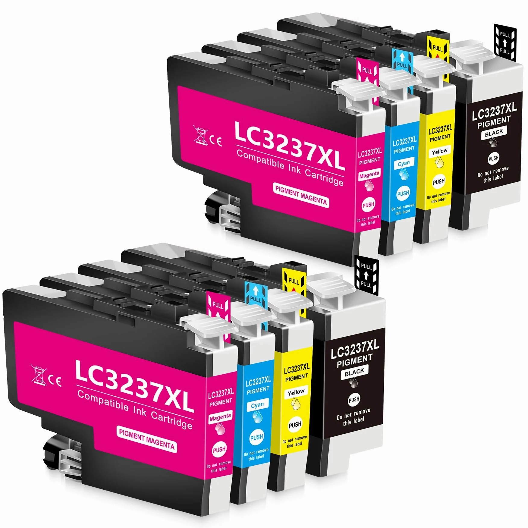 LC3237XL LC3237 Cartucce compatibili per LC-3237XL LC-3237 LC 3237 Inchiostro di ricambio per BRO HL-J6000DW HL-J6100DW MFC-J5945DW MFC-J6945DW MFC-J6947DW (2BK 2C 2M 2Y)