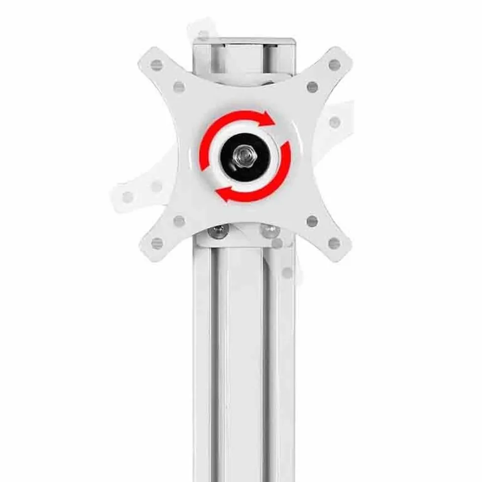 Braccio Monitor Supporto for Monitor a Parete con Braccio Singolo e Vassoio for Schermo Singolo da 15 a 27 Pollici Supporto Monitor