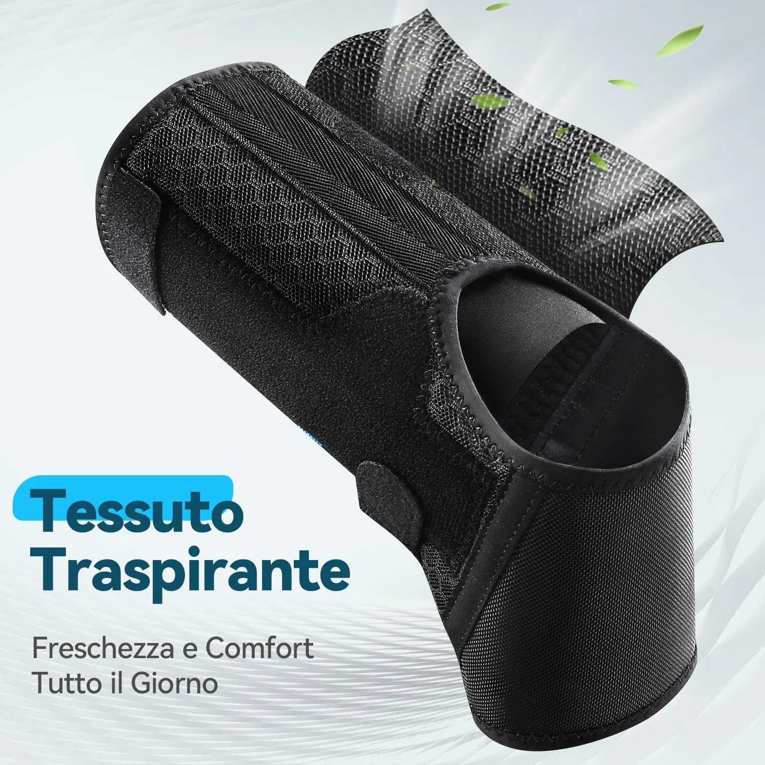 AGPTEK Tutore Caviglia con Piastre Staccabili, Cavigliera Sportiva Regolabile per Distorsione, Tendinite d'Achille (L)