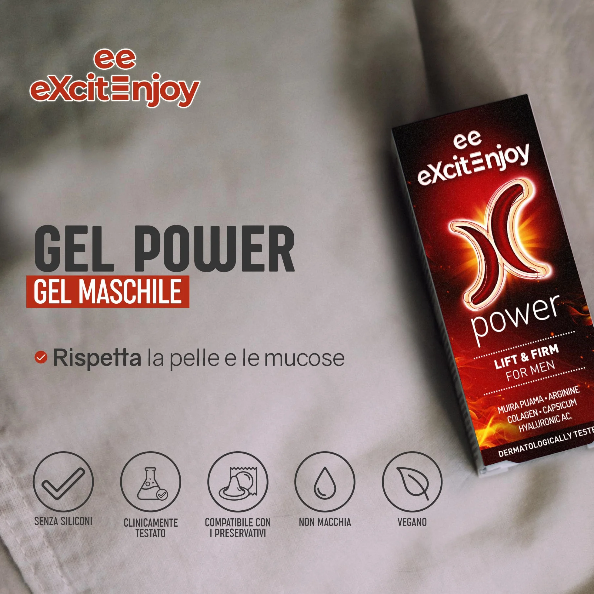 Excite Gel intimo uomo effetto calore estratti vegetali 20 ml