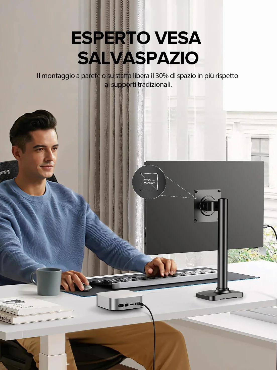 UPERFECT Monitor Portatile 4K 16" | 1200 Nits Laptop Monitor | 3840 * 2400 UHD | 145% sRGB 2000:1 16:10 | USB-C & MINI HDMI | VESA & Smart Case | Outdoor Screen for Laptop Mini PC Phone Game Consoles