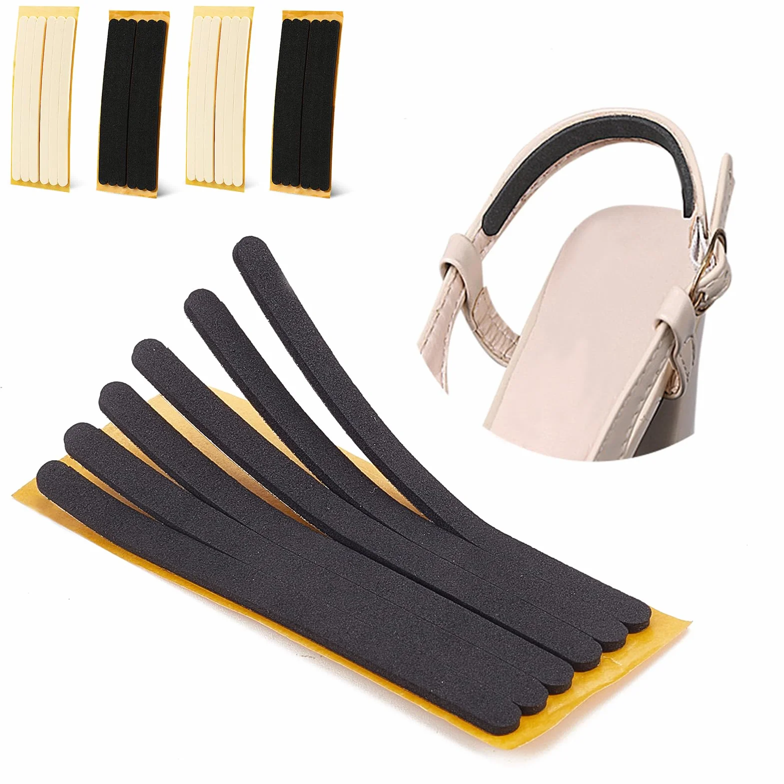 NICENEEDED 4 pezzi Cuscinetti per Scarpe Antiscivolo Cinturino da Donna Fodere per Tallone Adesive Alleviare Dolore al Piede
