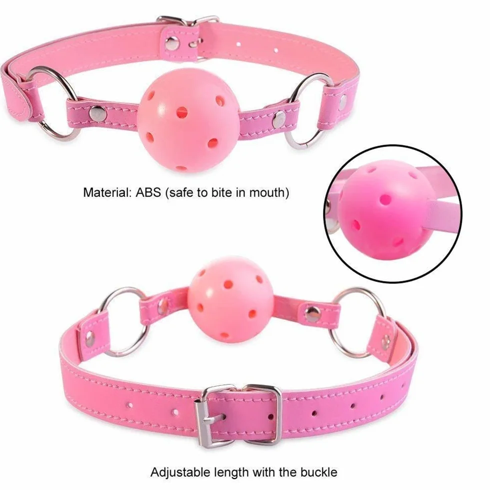 Kit 7 pezzi in pelle rosa per polso e caviglia per camera da letto