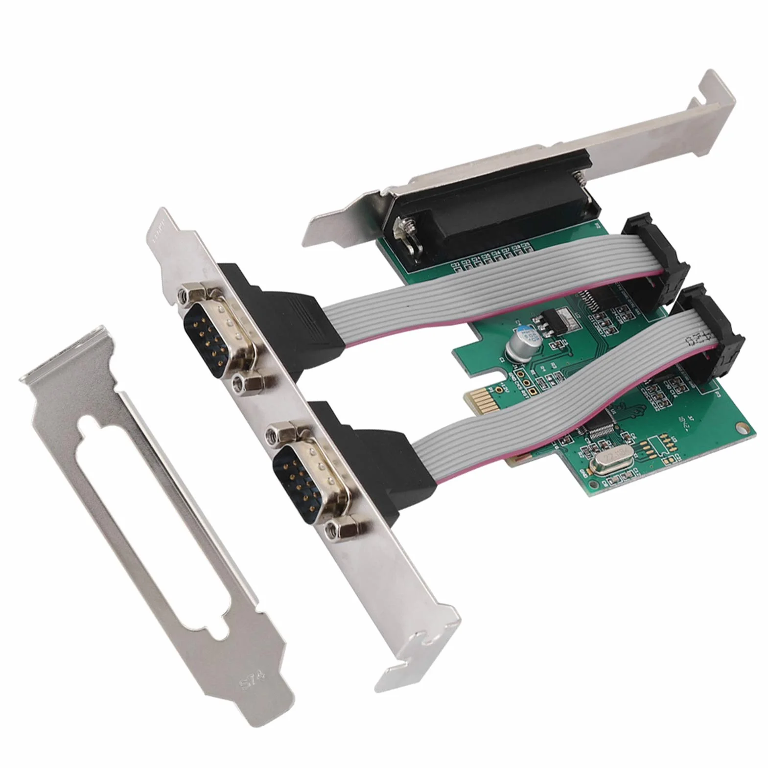 PCI E A 2 1 Scheda Porta Parallela per DOS LPT XP 2000 Scheda Seriale Porta LPT PCIE, Server della Riser per Desktop PCI Express, Schede Parallele