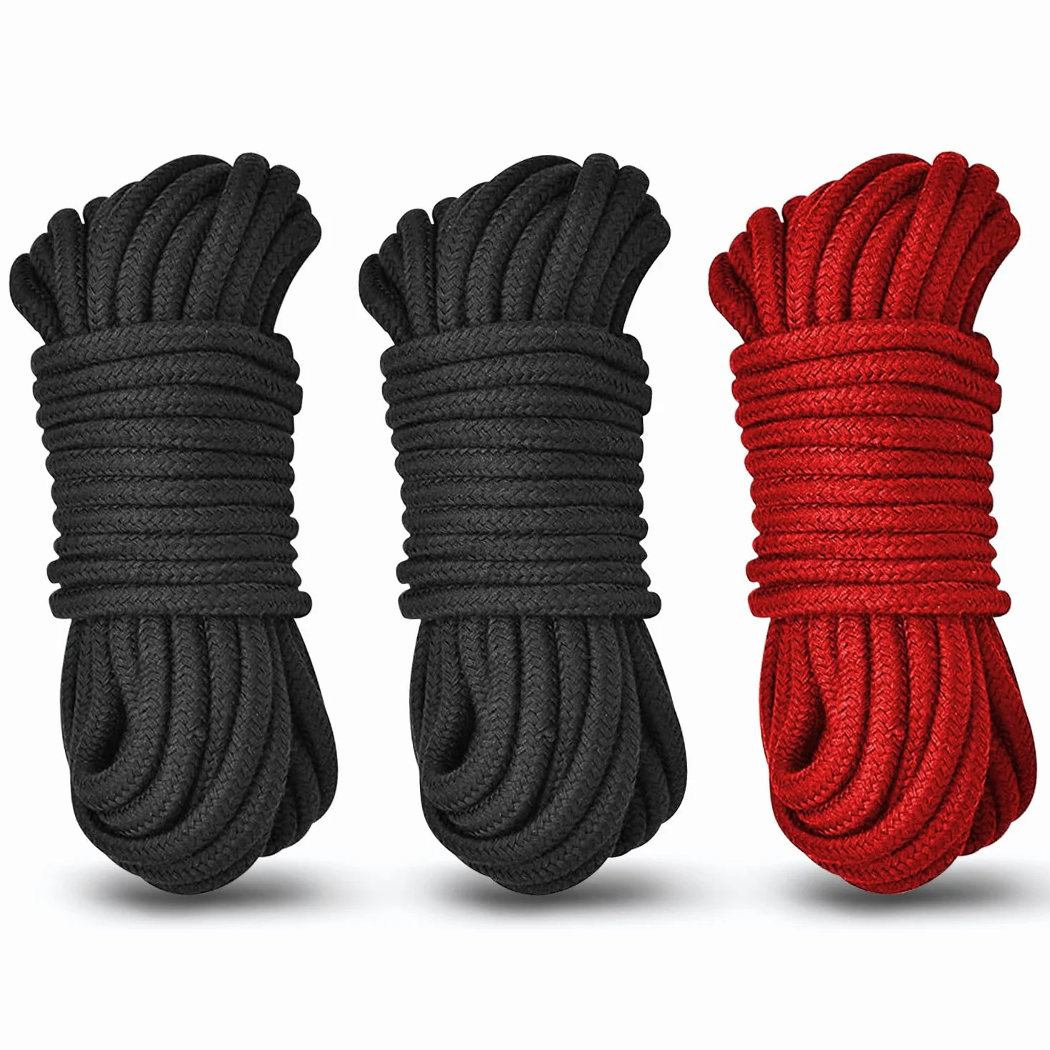 BDSM Bondage Set 3x10M Cotone Corda Shibari 8mm per Principianti Rosso