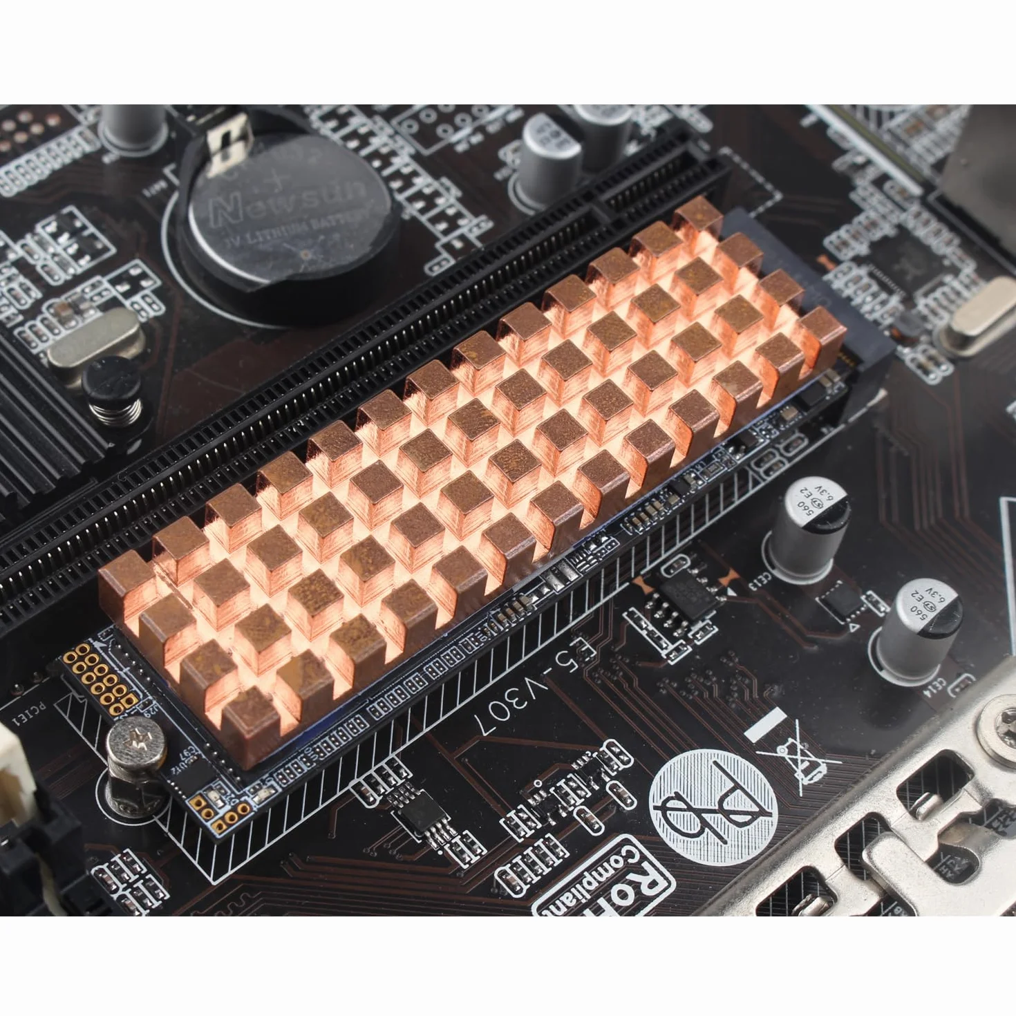 ZDE Dissipatore M.2 per 2280 M.2 SSD 70x20x6mm con Cuscinetto Termico in Silicone per PC Laptop Raspberry Pi NGFF PCIe NVMe SATA M.2 2280 SSD Raffreddamento