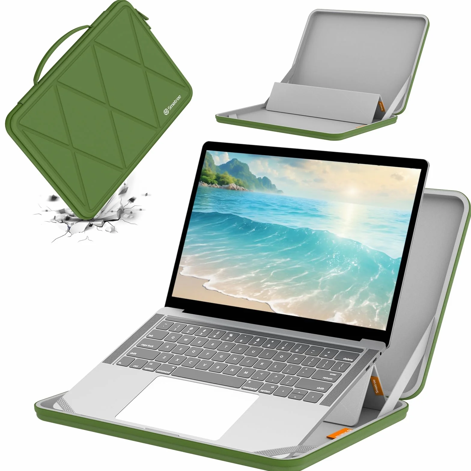Smatree MS93 custodia rigida in EVA per 16 pollici HP ZBook Fury 16 G10/G9 Mobile Workstation PC, verde
