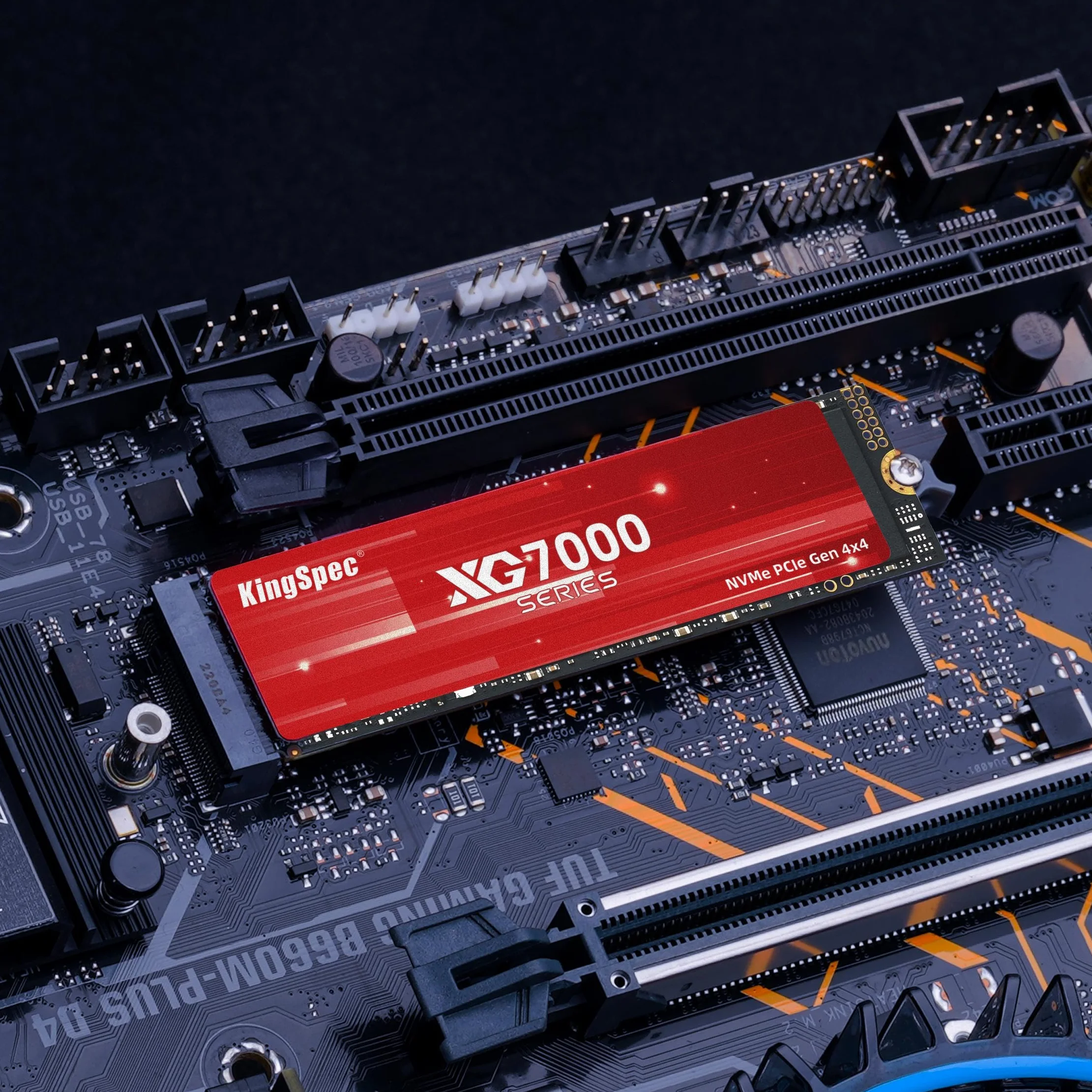 KingSpec XG7000 M.2 NVMe SSD 2TB PCIe 4.0 - Fino a 7400 MB/s in lettura, 6600 MB/s in scrittura - SSD interno da gaming per PS5, PC e laptop - con dissipatore di calore (2280)