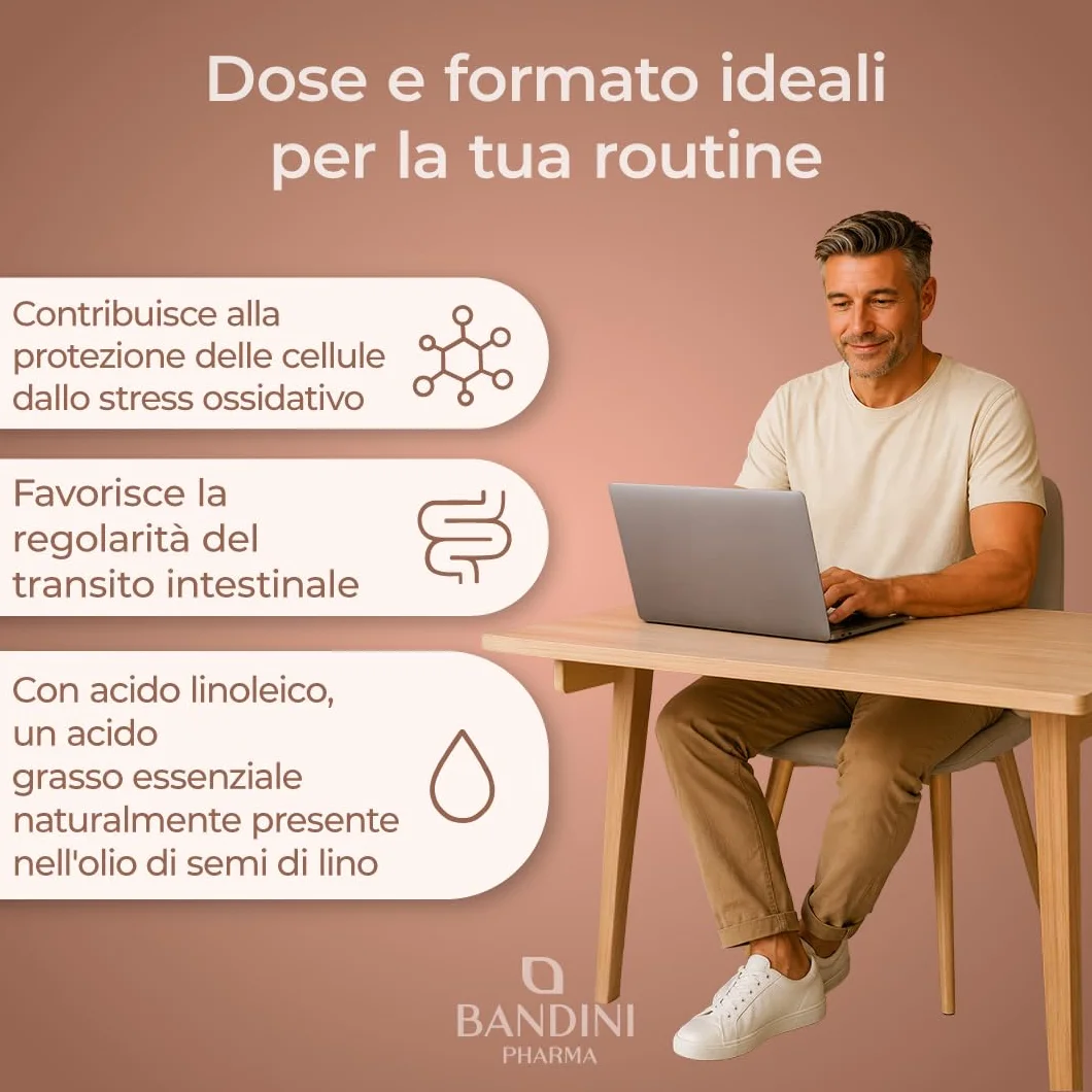 Bandini Olio di Semi di Lino 180 Softgel Vegane Omega 3-6-9