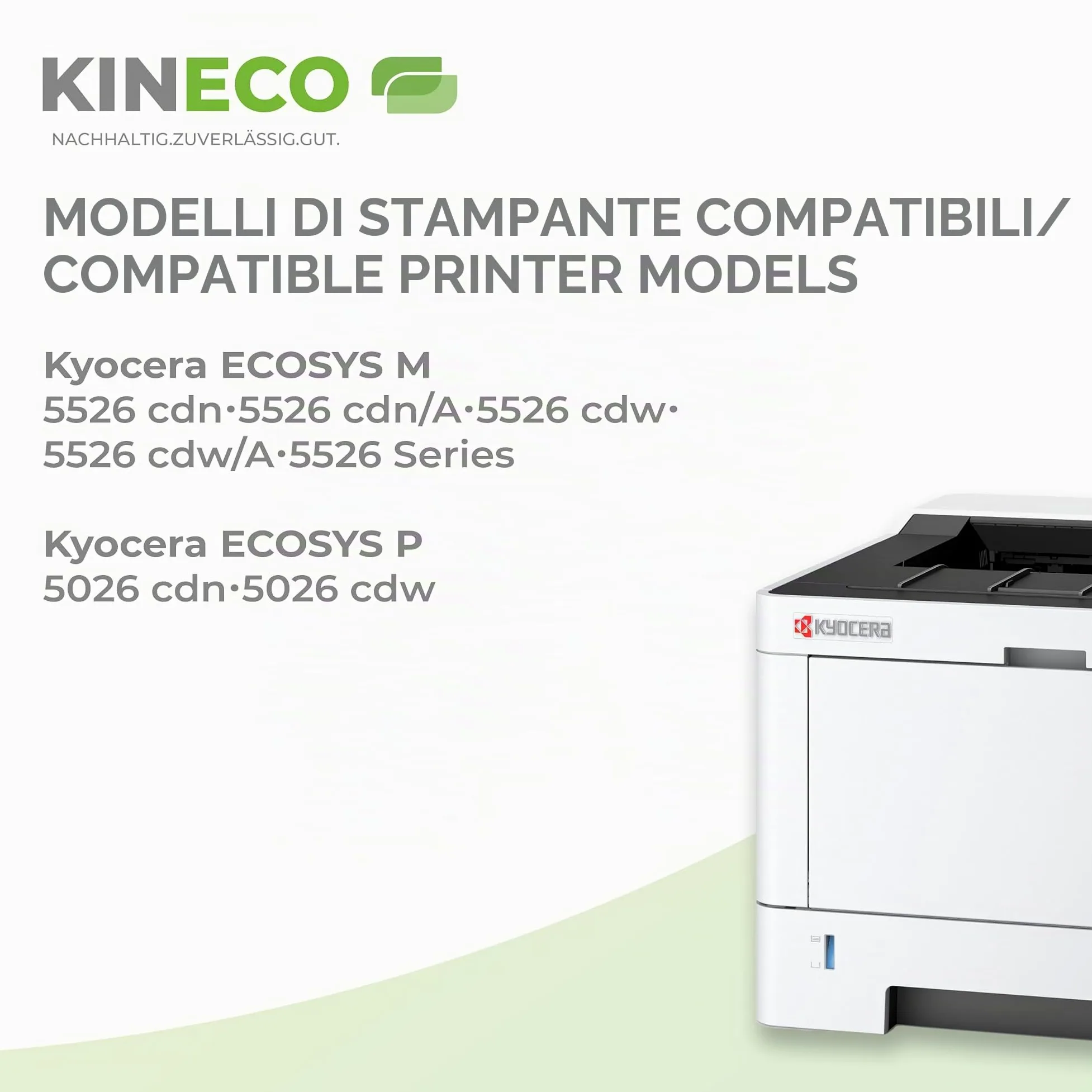 Kineco 4 toner compatibili con Kyocera TK-5240 per Kyocera Ecosys P5026cdw M-5526cdn M-5526cdw P-5026cdn