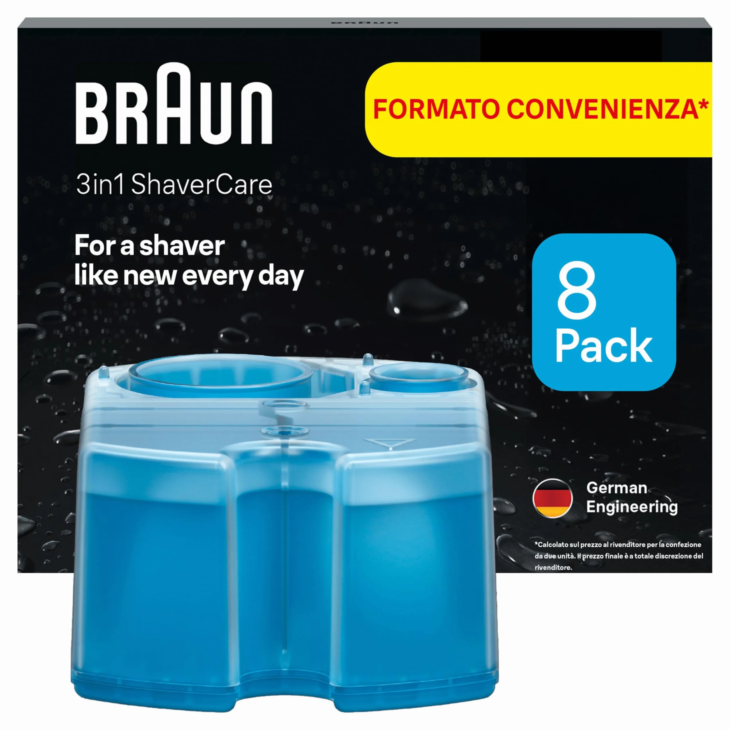 Braun Shavercare 3in1 Ccr 8 Cartucce di Ricarica Originali per Stazione Smartcare