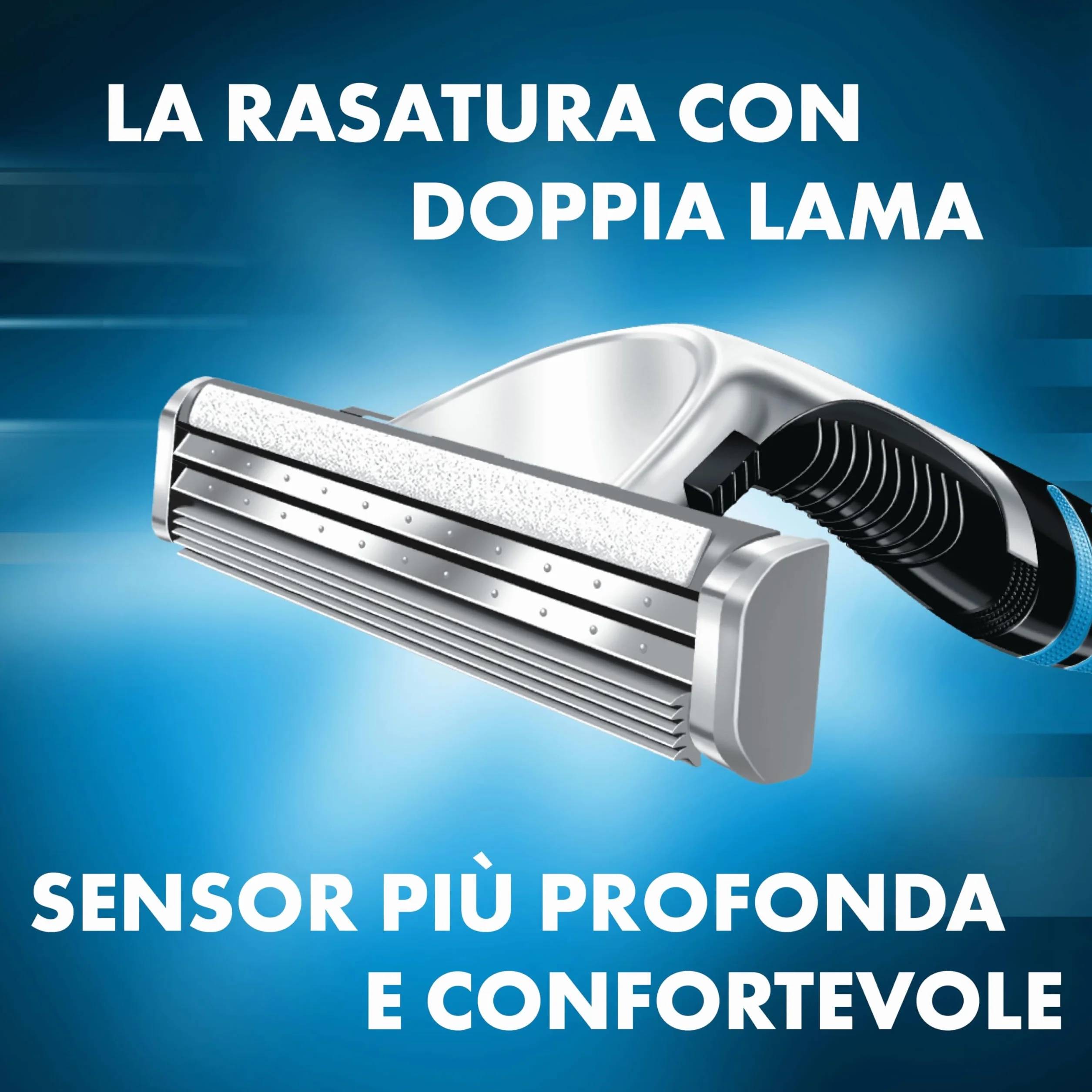Gillette Sensor Excel Lamette da Barba Ricambio, Confezione da 10, Rivestimento Cromo