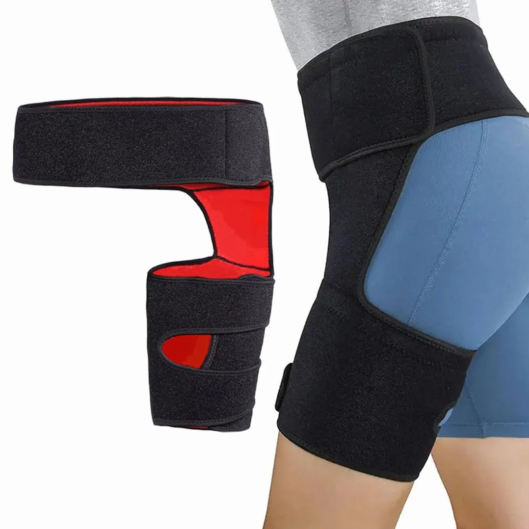 Fascia compressiva per coscia e anca, Supporto inguinale regolabile
