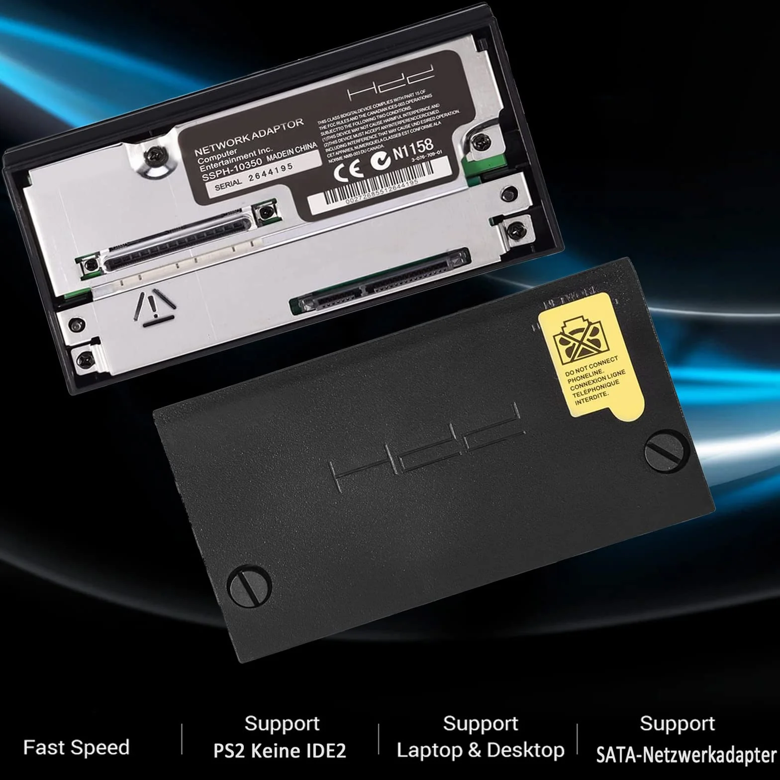mumisuto Adattatore HDD per PS2 per interfaccia SATA, adattatore per disco rigido per PS2, senza IDE