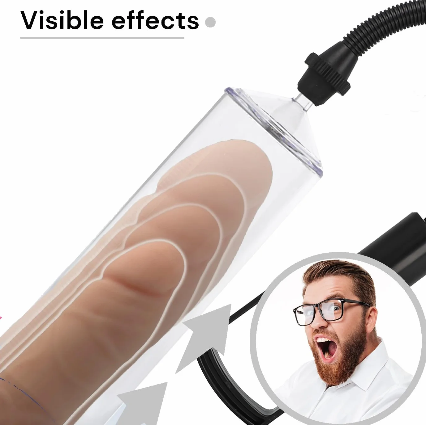 Pompa per il Pene FOPS P02 21,5cm ⌀6,4cm con 3 Guarnizioni in Silicone Trainer Sex Toy