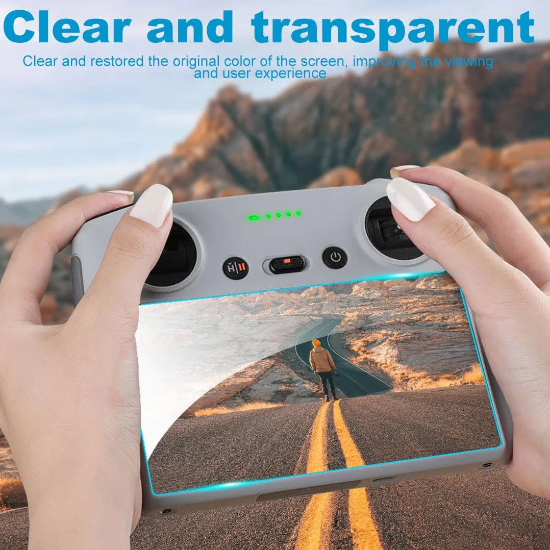 Protezione Pellicola per DJI Mini 4 Pro/Mini 3 Pro schermo controllo Telecomando Monitor, 3 pezzi Pellicola Vetro Telecomando controllo vetro Temperato protezione [Vetro Temperato 0,3 mm Durezza 9H]