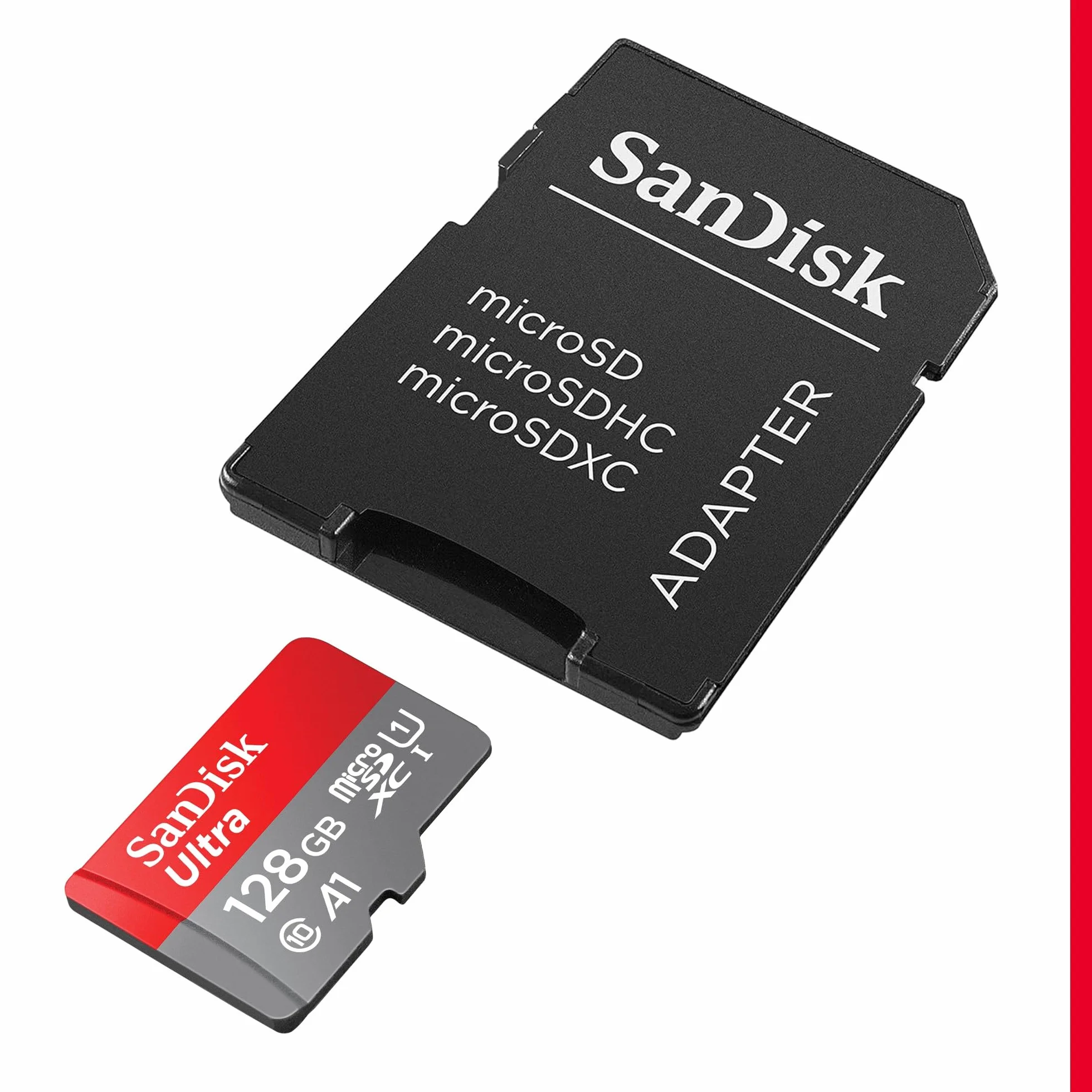 SanDisk 128GB Ultra scheda microSDXC + adattatore SD 140 MB/s A1 UHS-I Class 10 U1