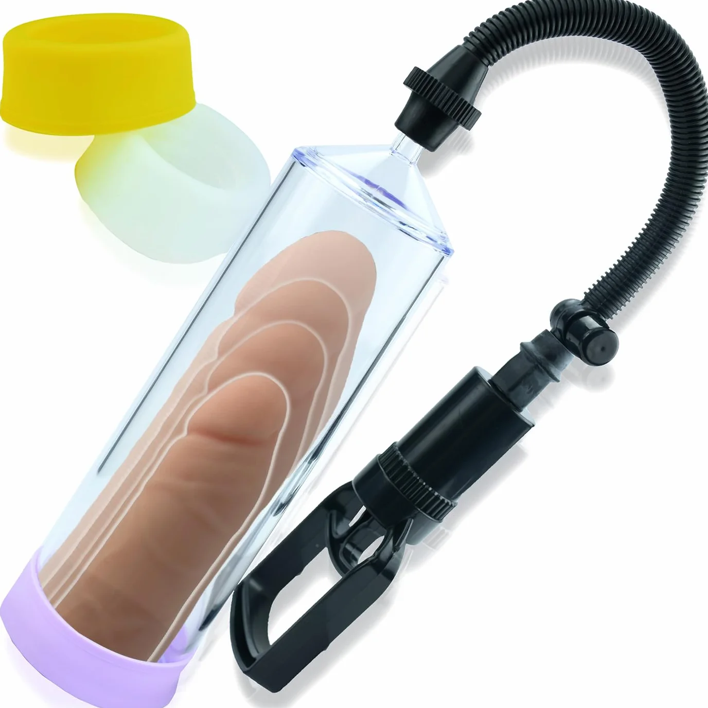 Pompa per il Pene FOPS P02 21,5cm ⌀6,4cm con 3 Guarnizioni in Silicone Trainer Sex Toy