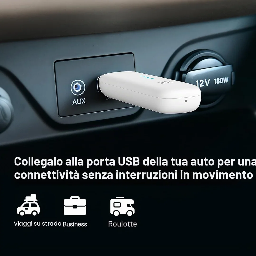 ZTE MF79U Modem USB Wi-Fi sbloccato Hotspot da viaggio per 10 dispositivi Bianco