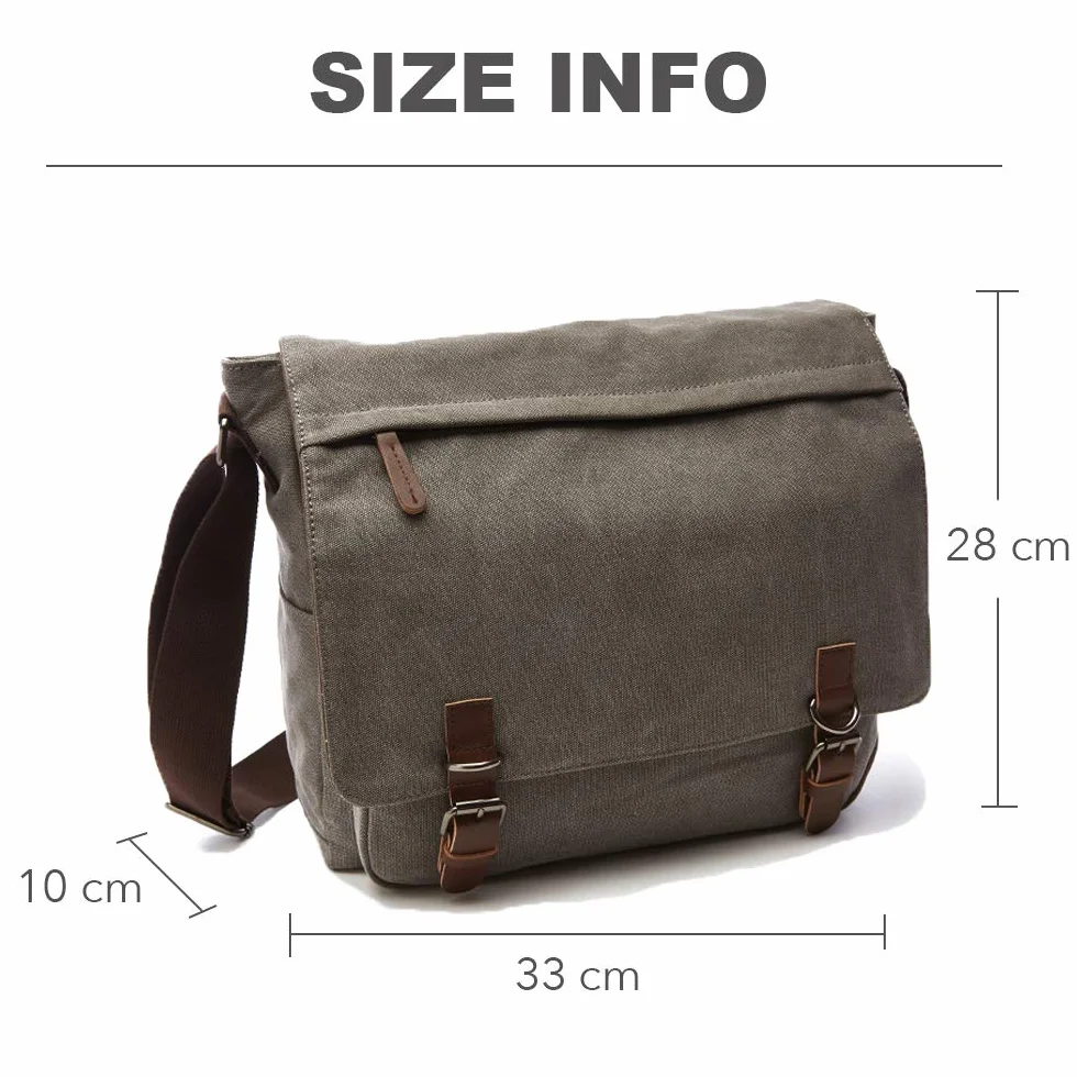Borsa a Spalla Messaggero per Uomo Tela Laptop Cross-corpo Ventiquattrore Cartella