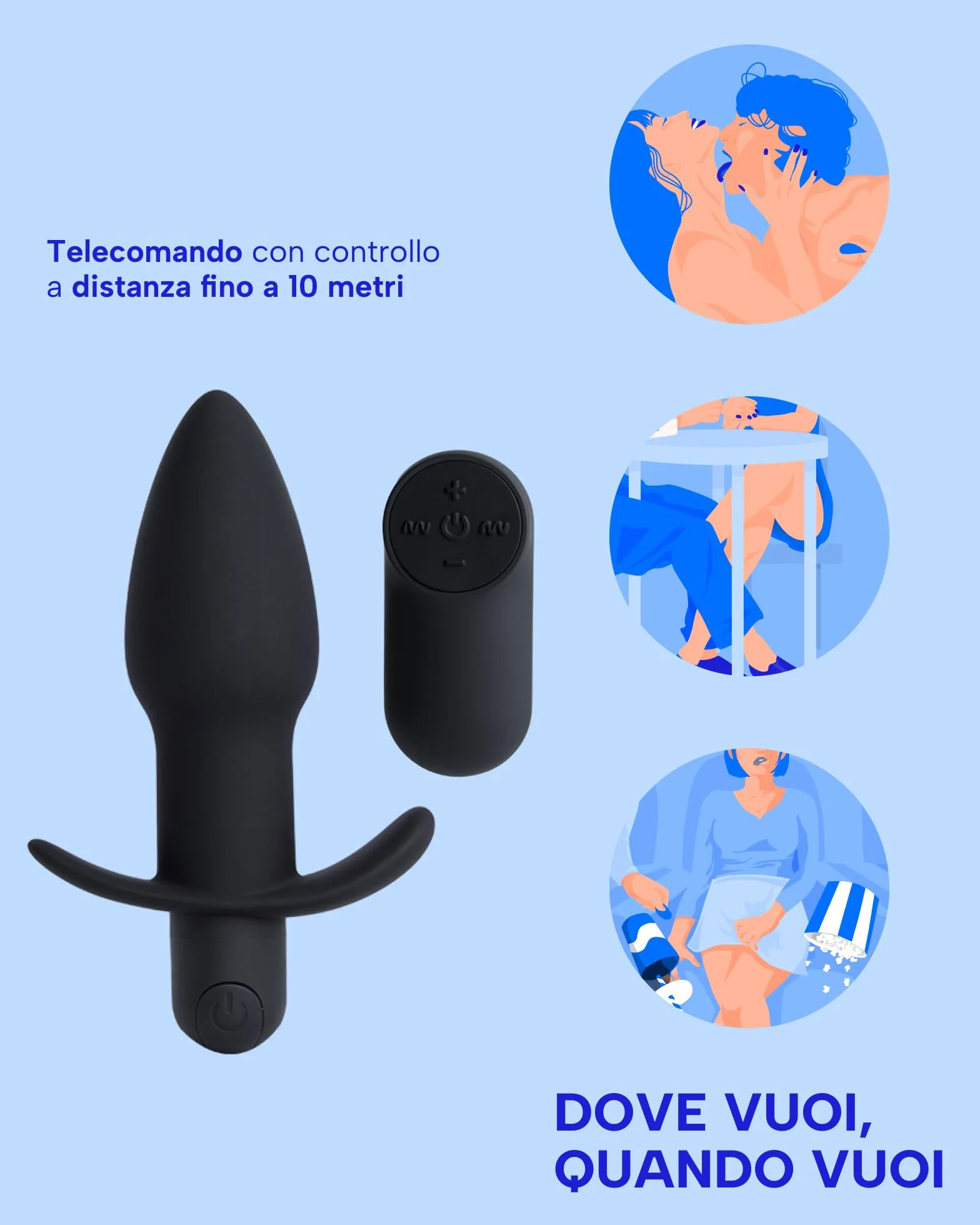 MySecretCase Zestaw 3 Dilatatorów Analnych z Wibratorem na Pilota
