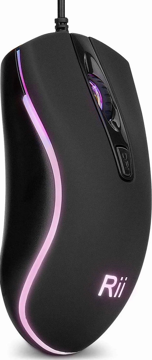 Rii RK105 - Set tastiere e mouse retroilluminati a LED, design elegante e minimalista