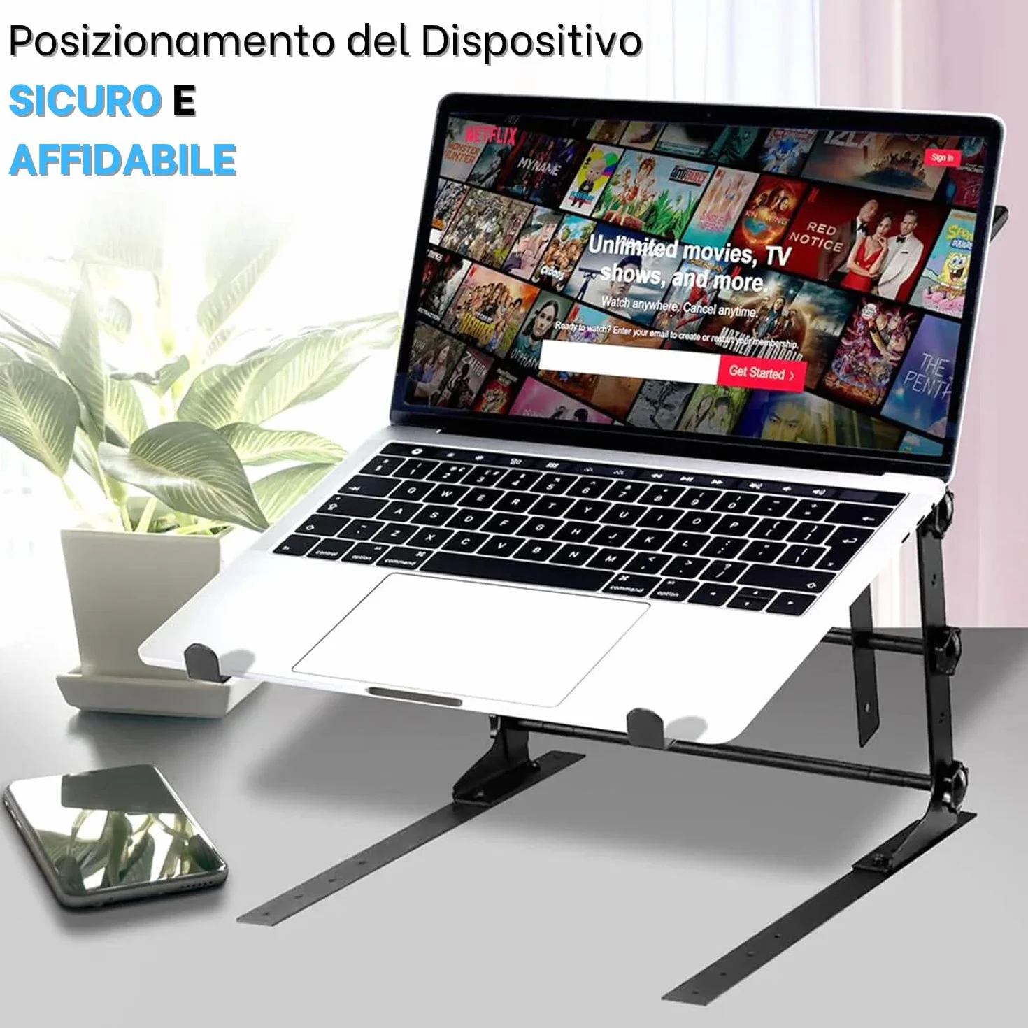 Pyle Supporto Laptop Portatile Doppio, Altezza Regolabile, Design Ergonomico, Punte Antiscivolo per DJ, Attrezzature Audio, Workstation, Gaming Supporto Laptop, Supporto Notebook