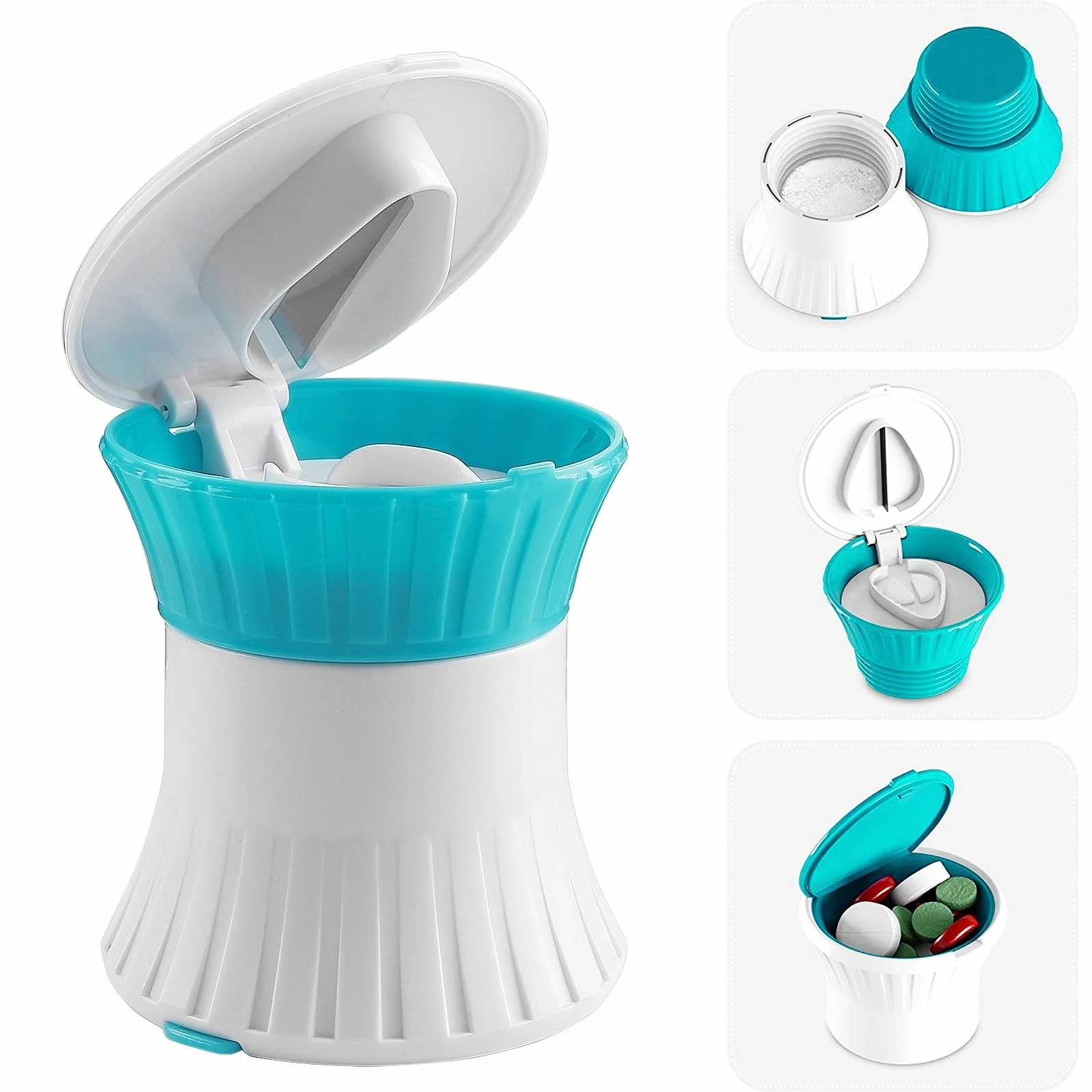 Tagliapillole e Frantumapillole Portapillole 3 in 1