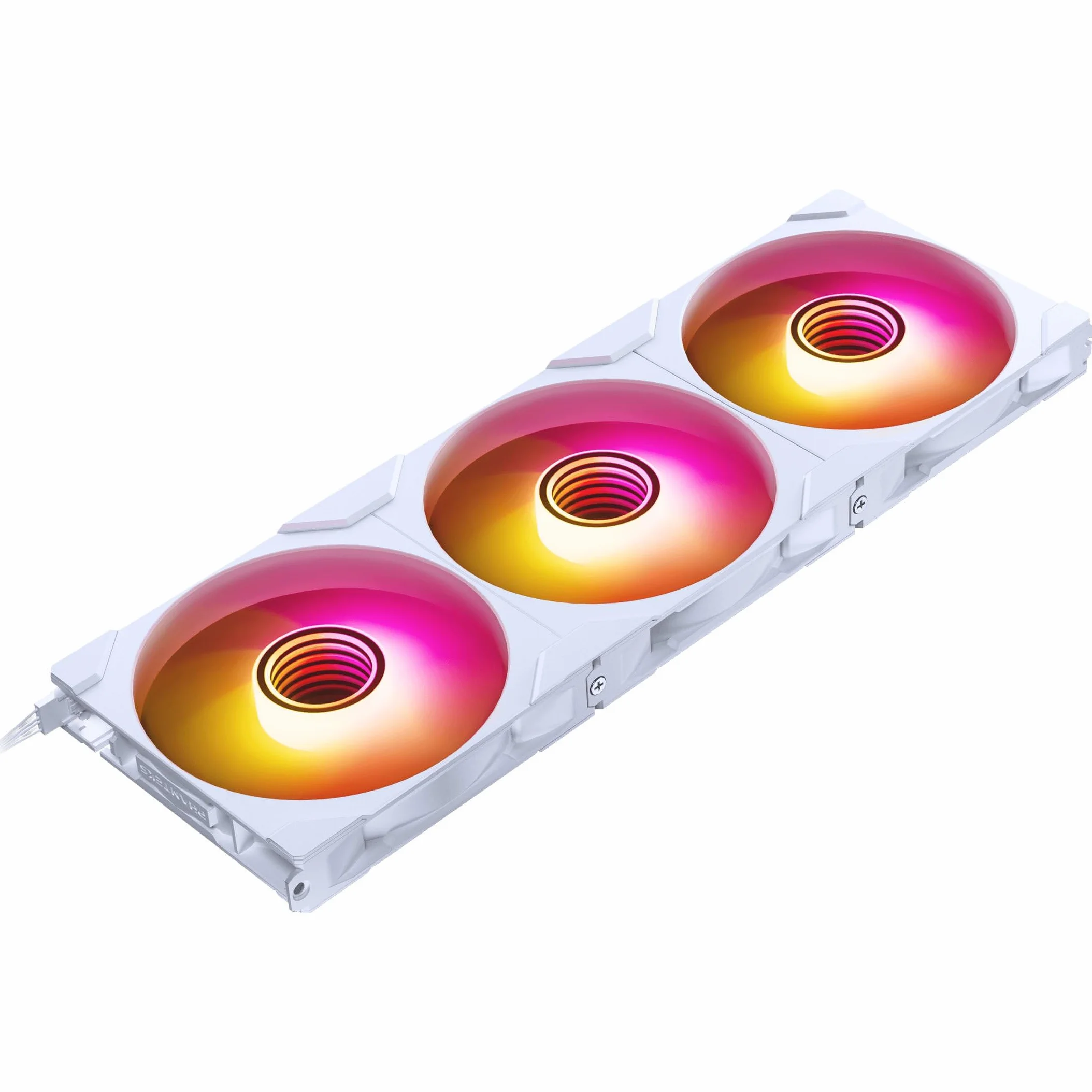 Phanteks M25-140 Gen2, 3er Pack, ventola di raffreddamento ad alte prestazioni ARGB da 140 mm, telaio ventola unificato a Daisy-Chain, hub Infinity Mirror, connessione a cavo singolo, Bianco