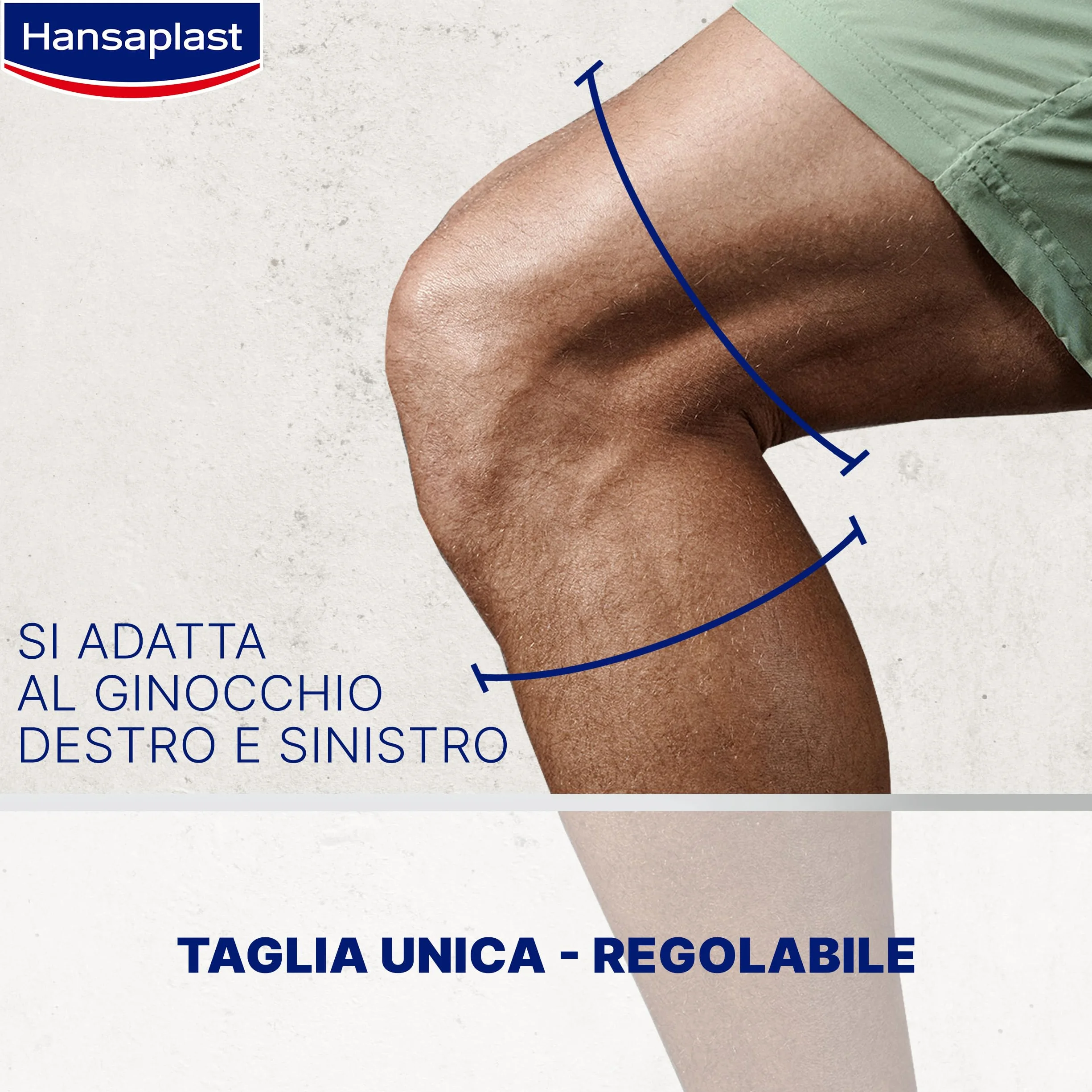 Hansaplast Sport Supporto Ginocchio, Ginocchiera sportiva con regolazione pressione, Tutore ginocchio Thermo-Tech