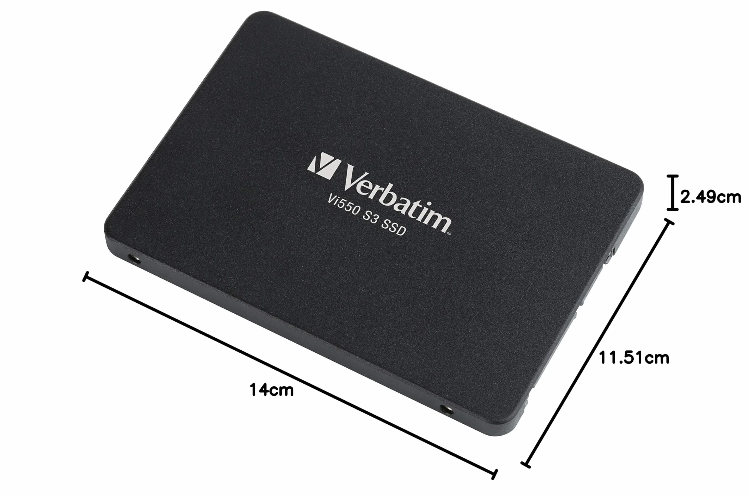 Verbatim SSD Vi550 S3 - SSD interno da 1TB - Solid State Drive - Interfaccia SATA III 2,5''- Unità SSD interna con tecnologia 3D NAND - SSD 1TB ad alta prestazione- fino a 560MB/s - nero