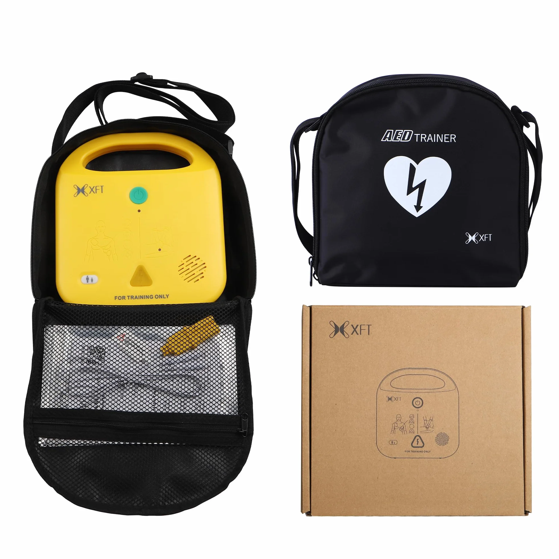 XFT AED Trainer, Przenośny Zestaw Szkoleniowy Defibrylatora AED, Symulator RCP