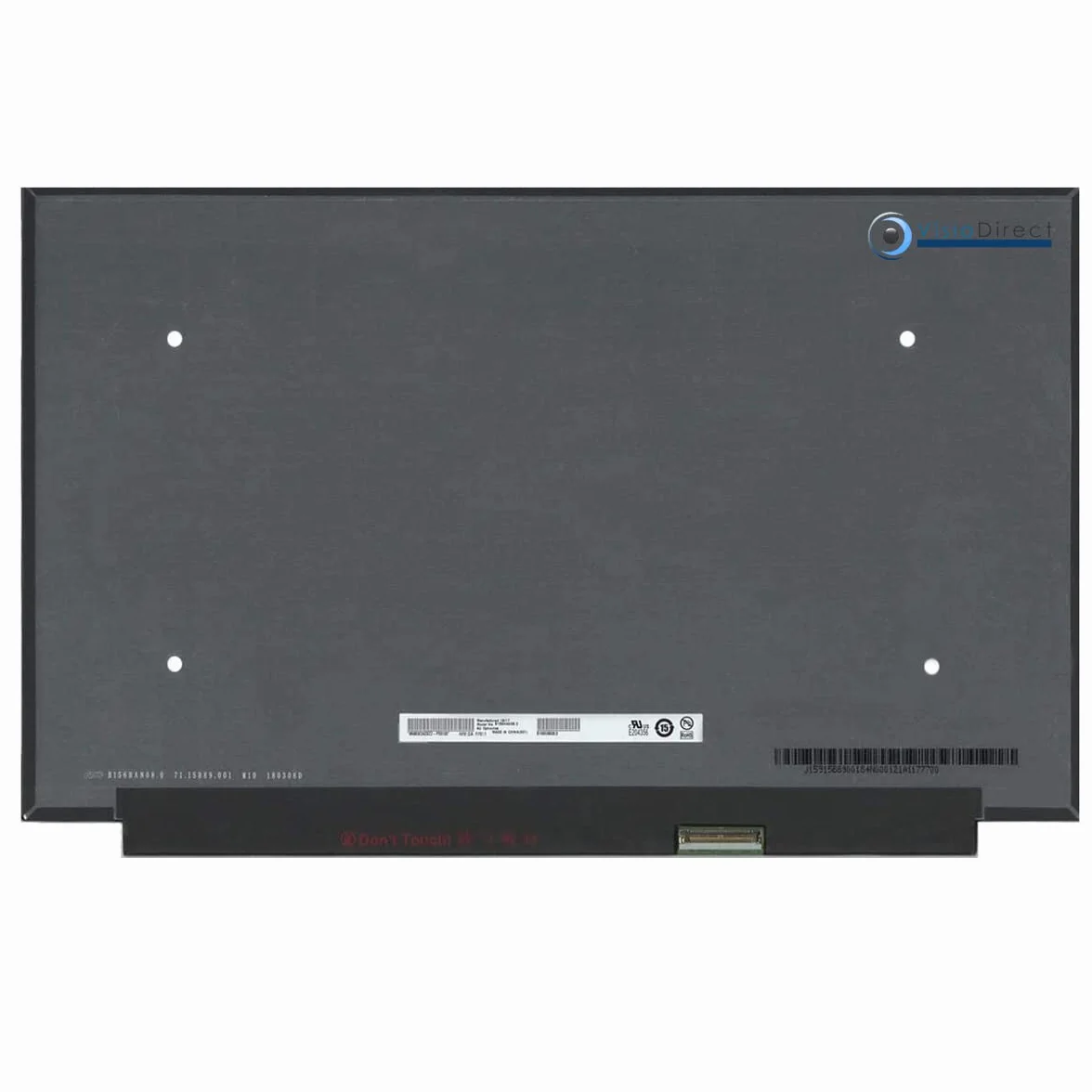 Visiodirect Schermo Display 15.6" LED compatibile con NE156FHM-NX2 1920X1080 144Hz senza fissaggios connettore 25mm 40 pin