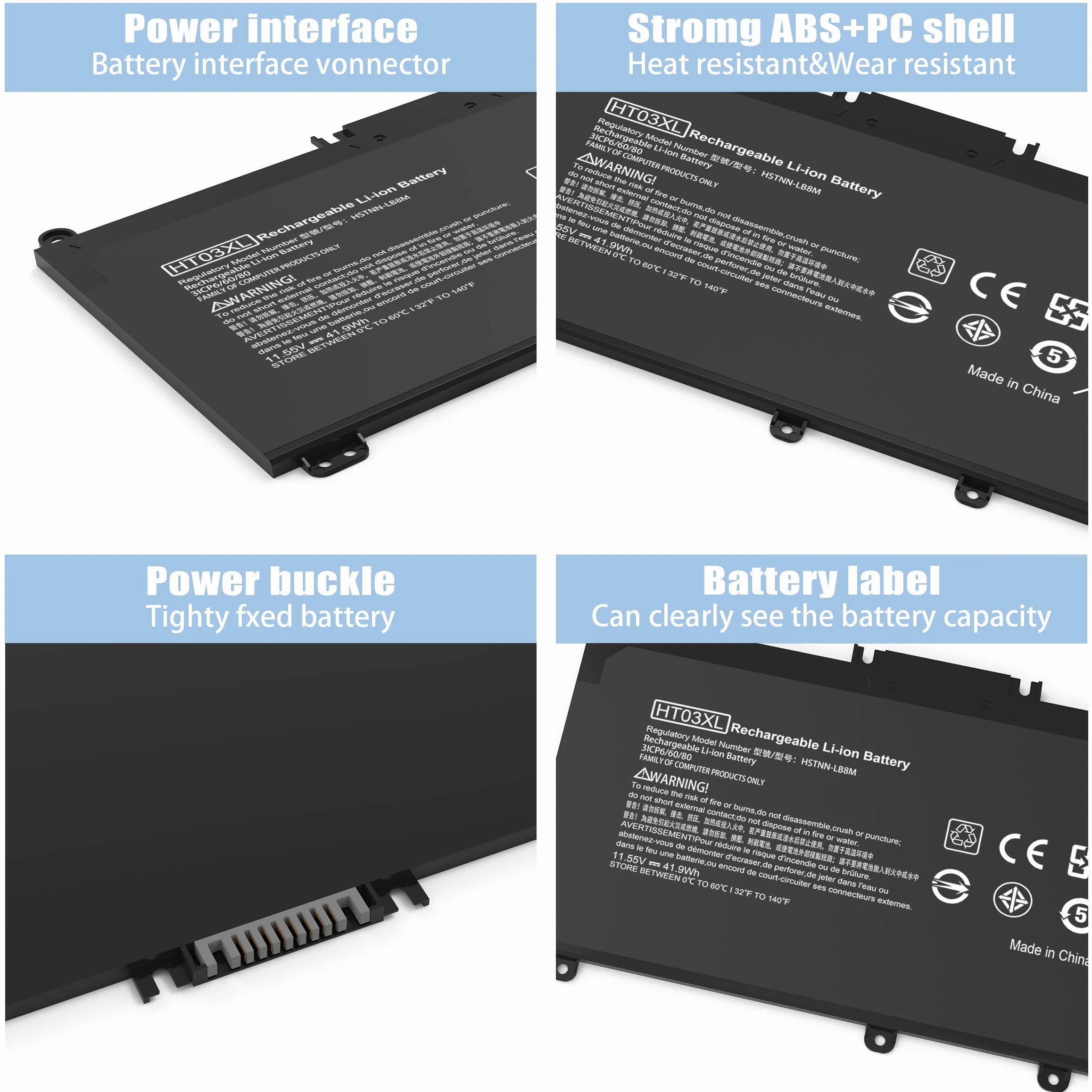HT03XL Batteria per computer portatile HP L11119-855 HP Batteria per HP Pavilion 15-DA 15-DB 15-DW 15-CS 15-DY 17-by 17-CA 14-CE 14-CF 14-DF 14-DQ 14-DK Series 15-CS0053CL 15-DA001 4DX HSTNN-U. B7J