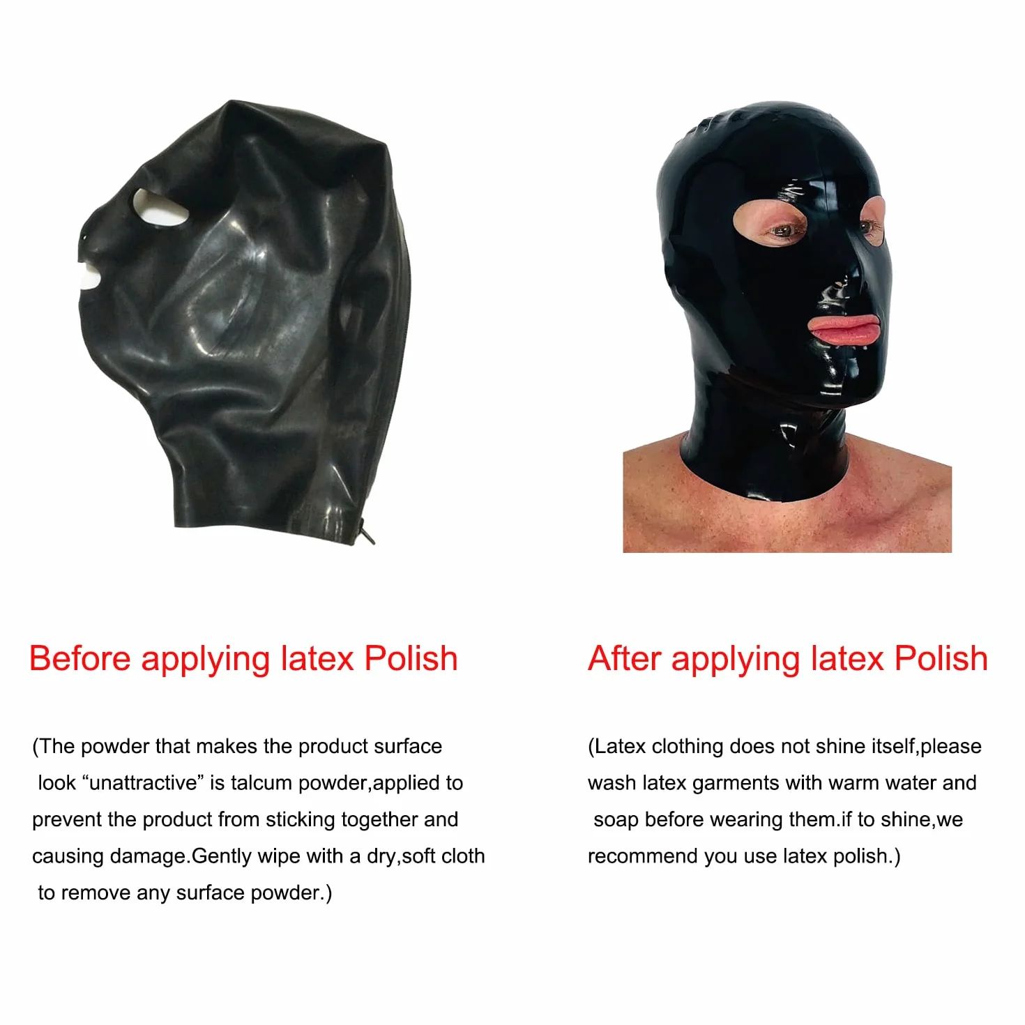 Lattice Testa Coperchio Gomma Maschera Cappuccio Fatto a Mano Cerniera Party Abbigliamento